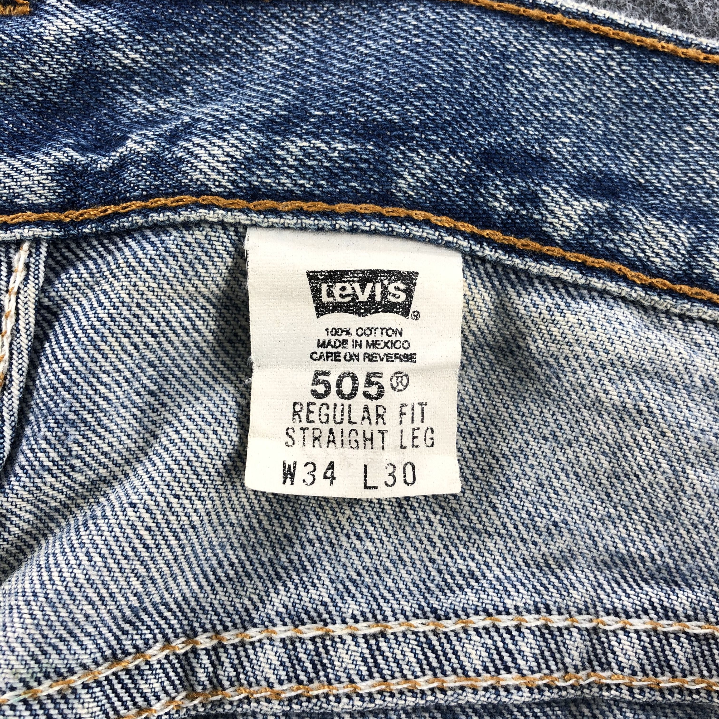 Levi's Vintage 90s Rusty Light Wash Levis 505 Jeans-J1195 Size US 34 / EU 50 - 10 Thumbnail