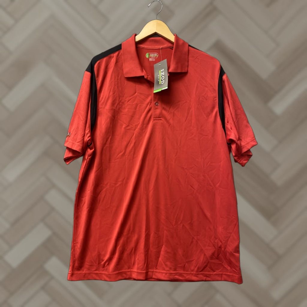 Izod IZOD Golf Polo Shirt Red Stretch Size Large NWT Mens Size US L / EU 52-54 / 3 - 1 Thumbnail
