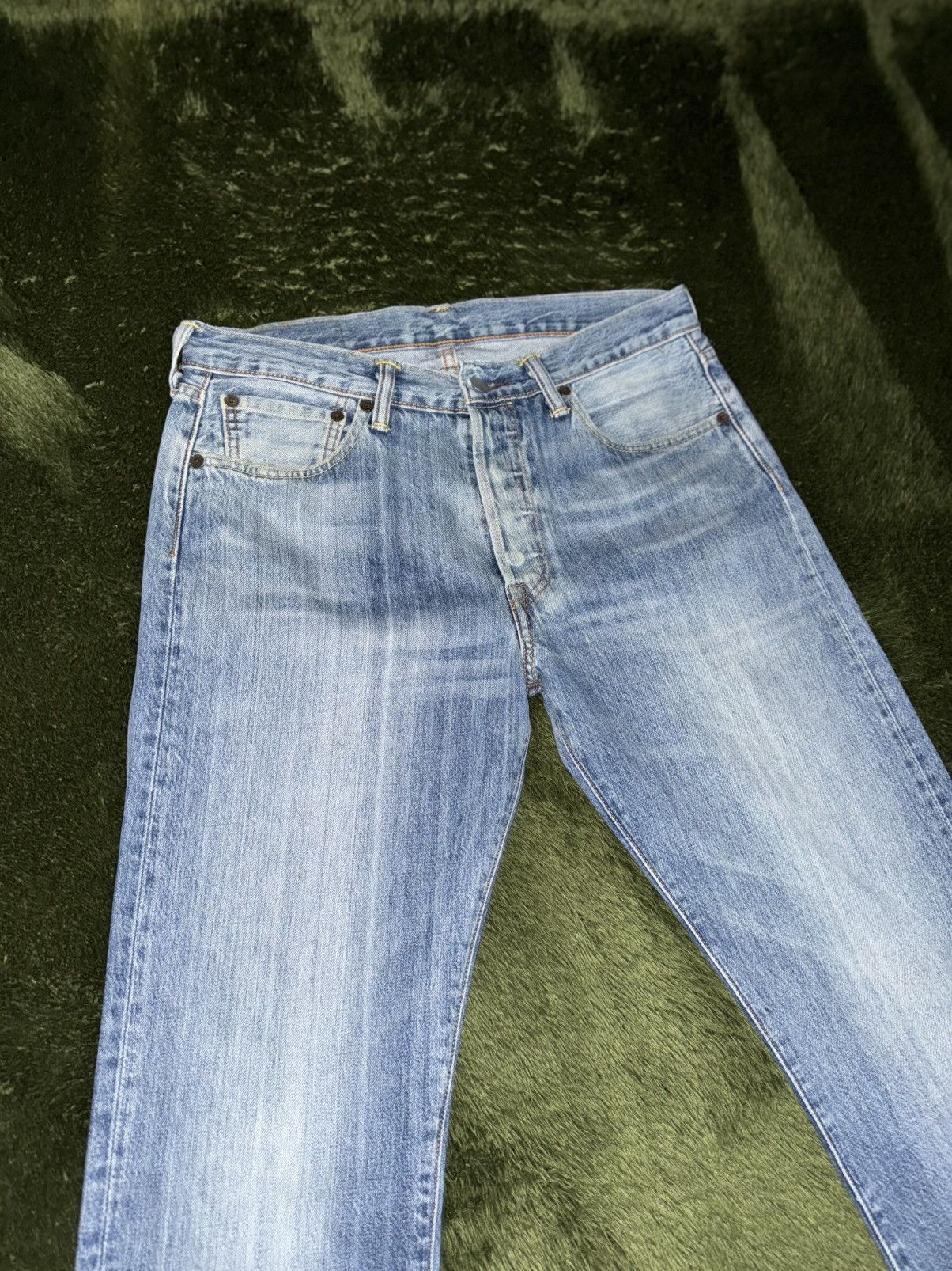 Levi's [W32/L32] Levi’s 501 Leather Label Denim Pants Light Indigo Size US 32 / EU 48 - 5 Thumbnail