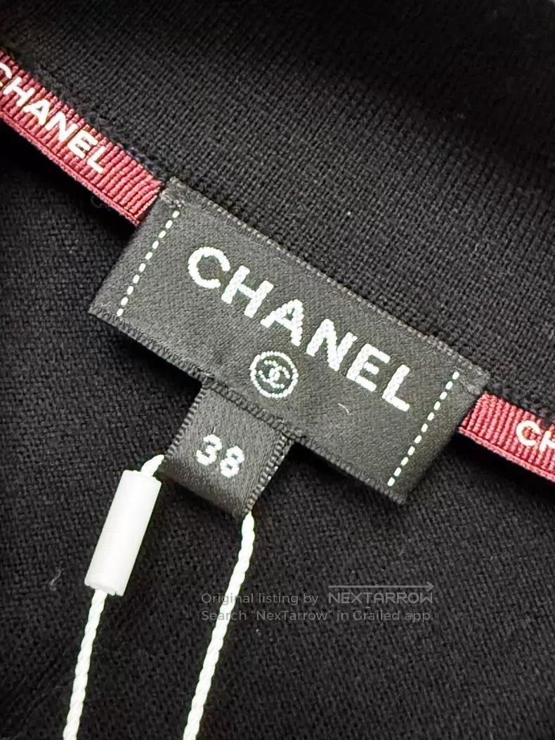 Chanel Chanel Black color-blocked long-sleeved knitted cardigan c Size XS / US 0-2 / IT 36-38 - 5 Thumbnail