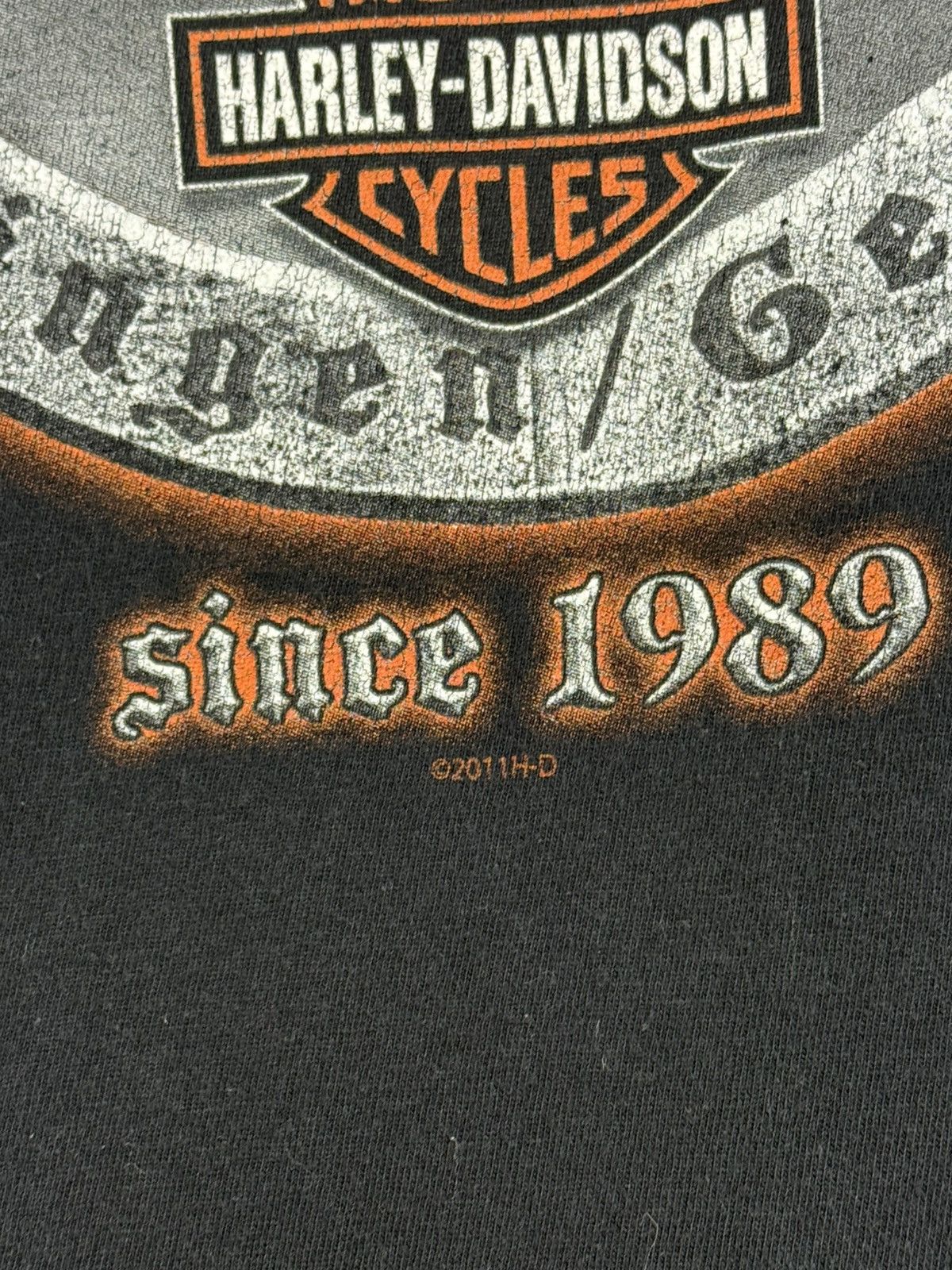Harley Davidson Vintage Harley Davidson Tuttingen Germany 2011 T-Shirt ~L Size US XL / EU 56 / 4 - 6 Thumbnail