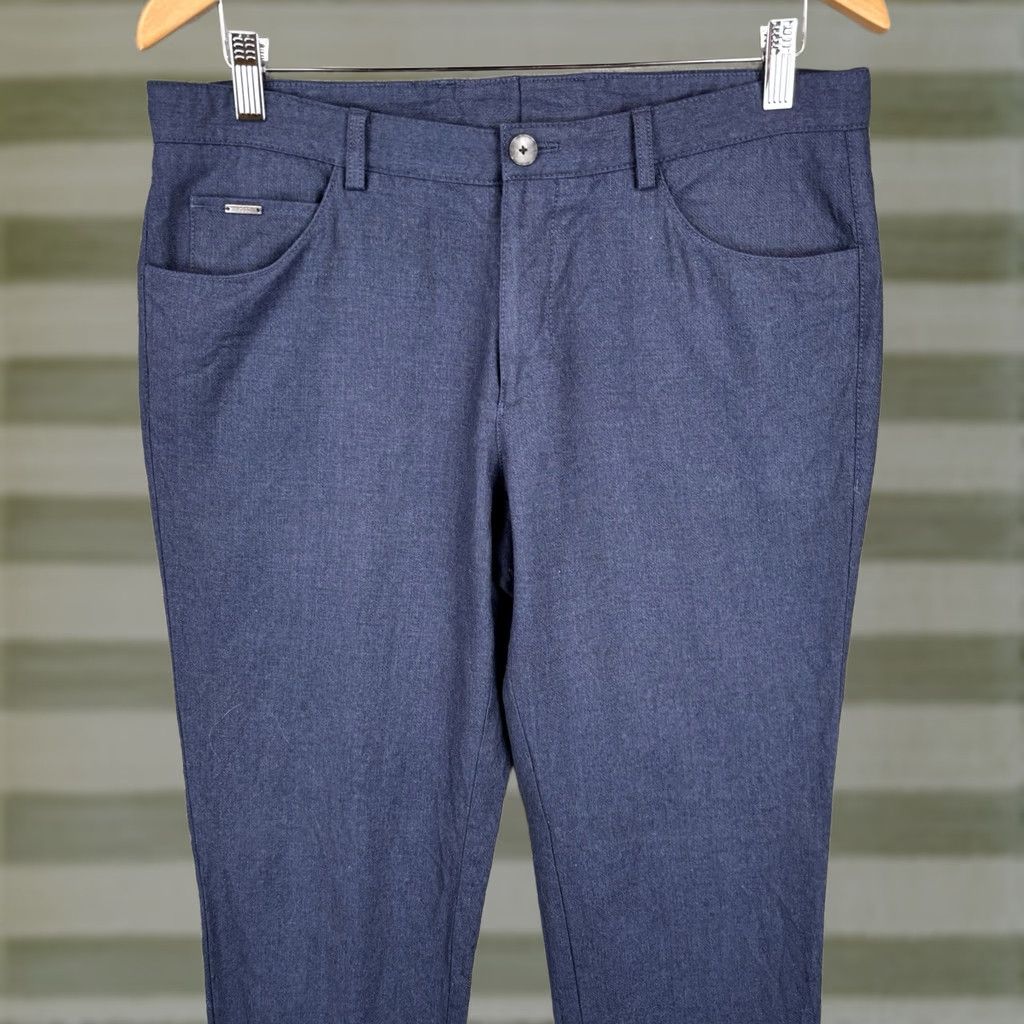 Vintage Hugo Boss Pants 5 Pocket Casual Chino Wool 100% Navy Flat Front 32x30 Men Regular Knitted? Size US 32 / EU 48 - 1 Thumbnail