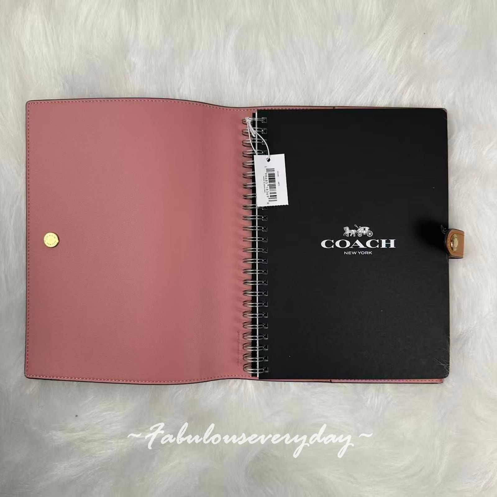 Coach Coach Notebook In Signature Canvas/Gold/Powder Pink Size ONE SIZE - 3 Thumbnail