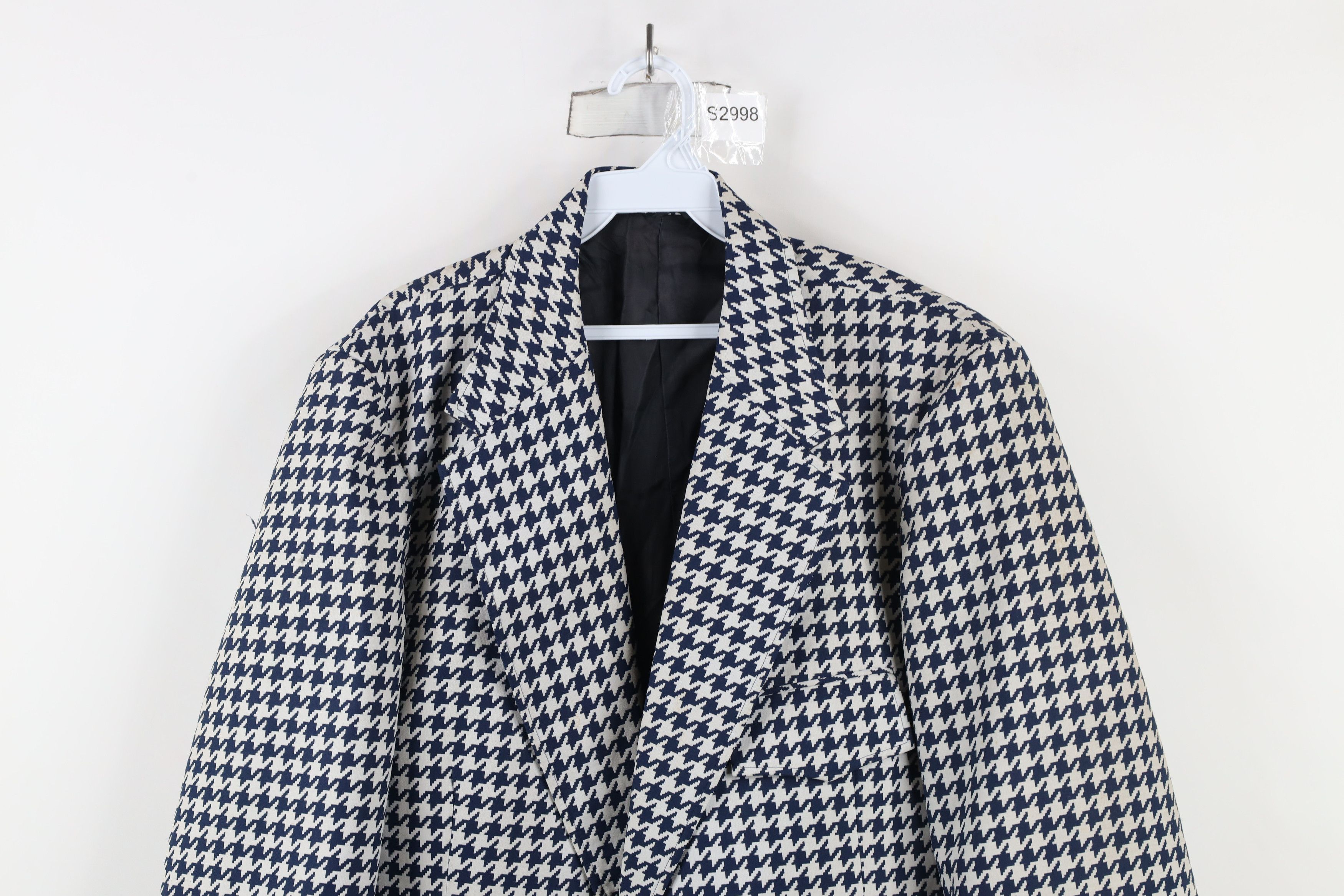 Vintage Vintage 70s Streetwear Houndstooth Suit Coat Blazer Jacket Size US XL / EU 56 / 4 - 2 Thumbnail
