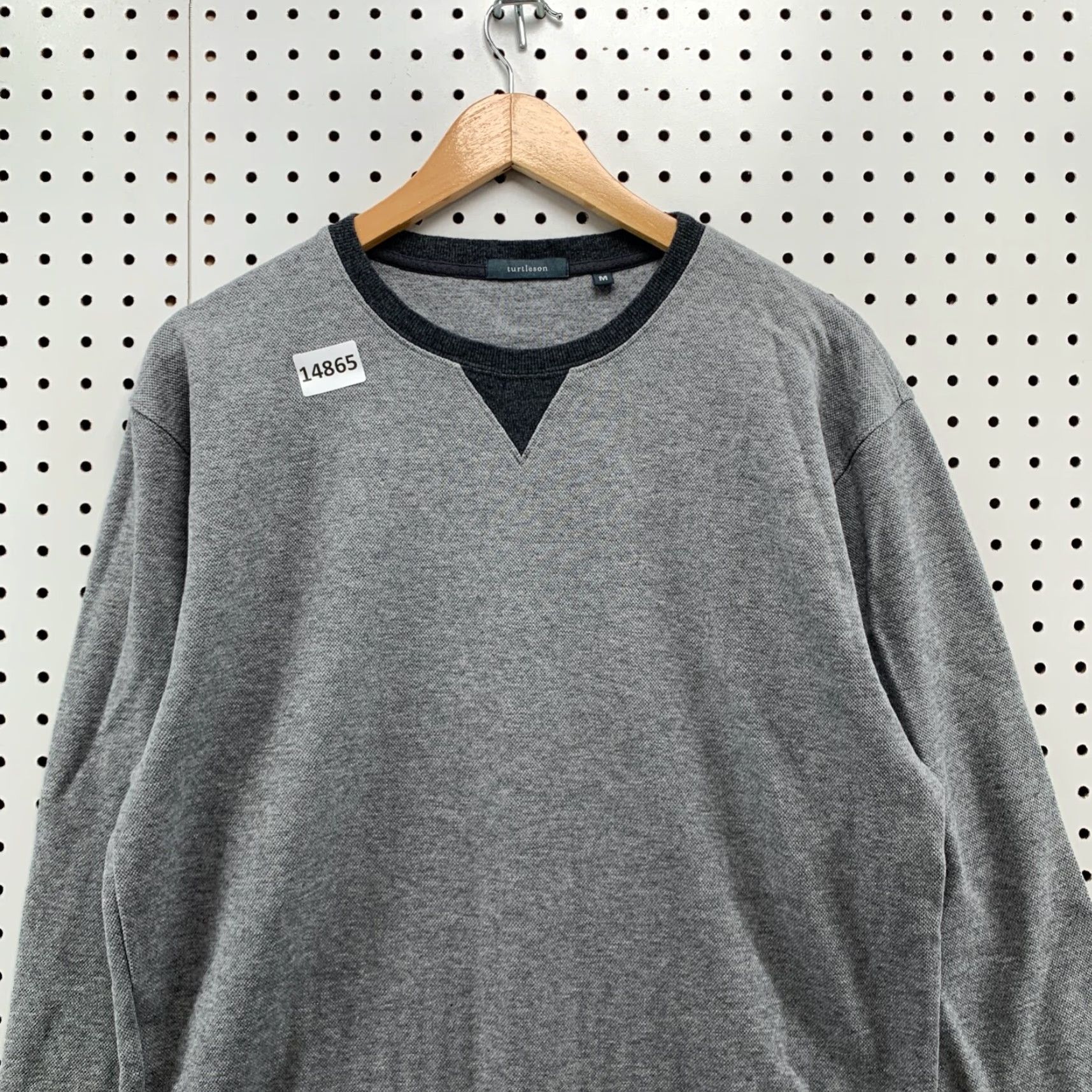 Vintage VINTAGE TURTLESON Pima Cotton Pullover Medium Sweater Gray V Notch Lightweight Mens Size US M / EU 48-50 / 2 - 7 Thumbnail
