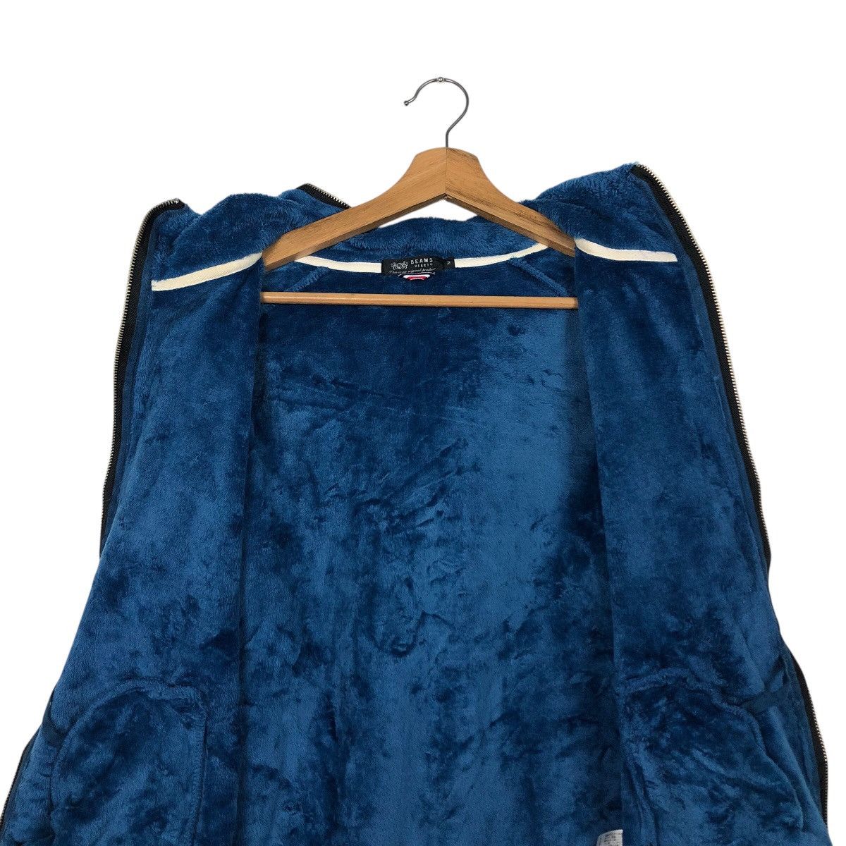 Beams Plus 📌Rich Blue Vintage Zipper Fleece Jacket Beams Heart Size US M / EU 48-50 / 2 - 16 Thumbnail