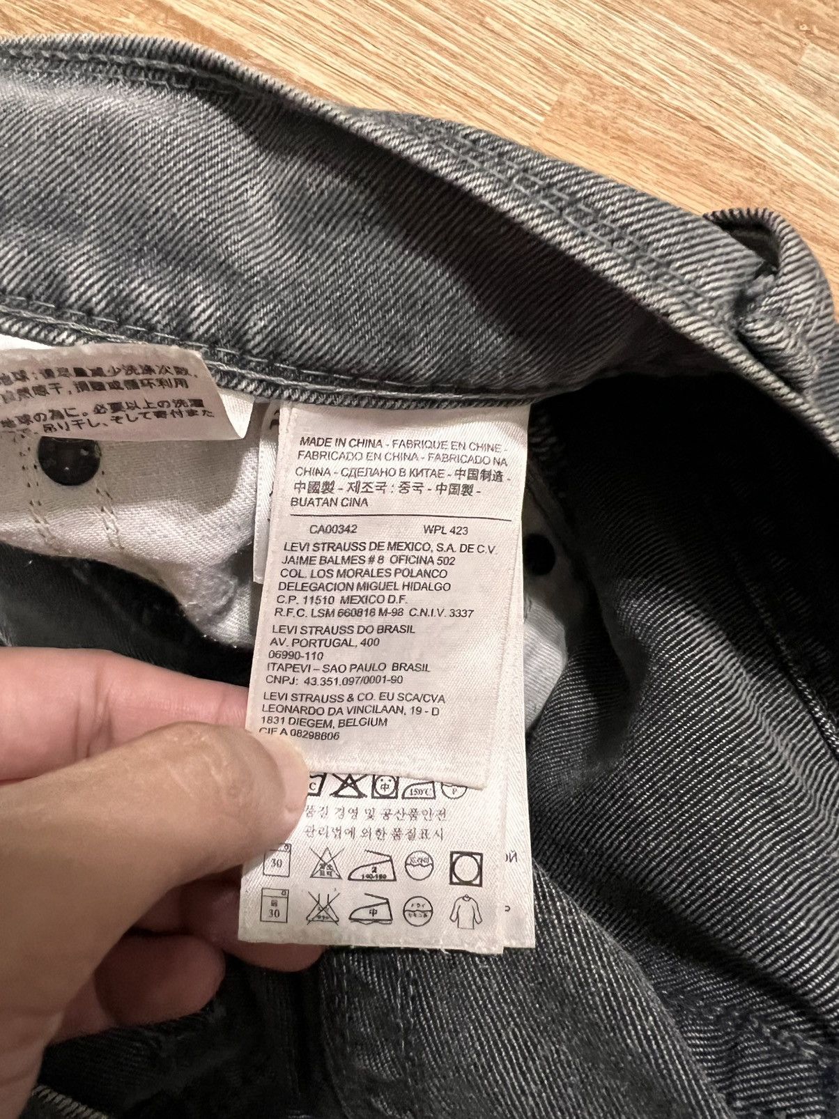 Levi's Levi’s 513 Slim Straight Grey Wash Jeans Size US 34 / EU 50 - 11 Thumbnail