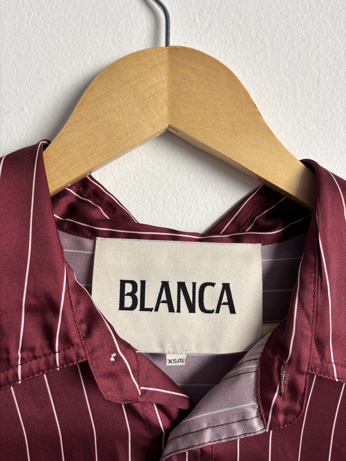 Other Blanca oversized Burgundy striped button up Size L / US 10 / IT 46 - 2 Thumbnail