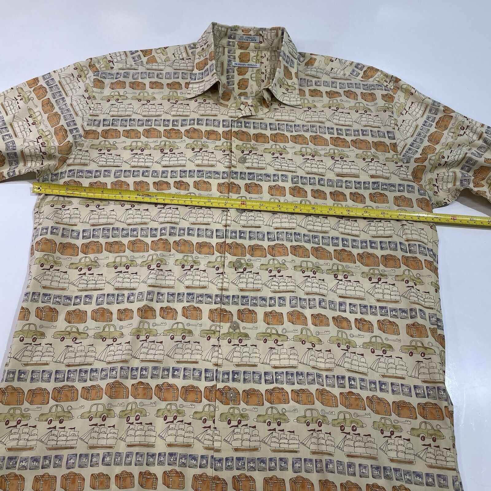 Burma Bibas Burma Bibas Men’s Travel Shirt Retro Singles Lawn Cotton M Size US M / EU 48-50 / 2 - 6 Thumbnail