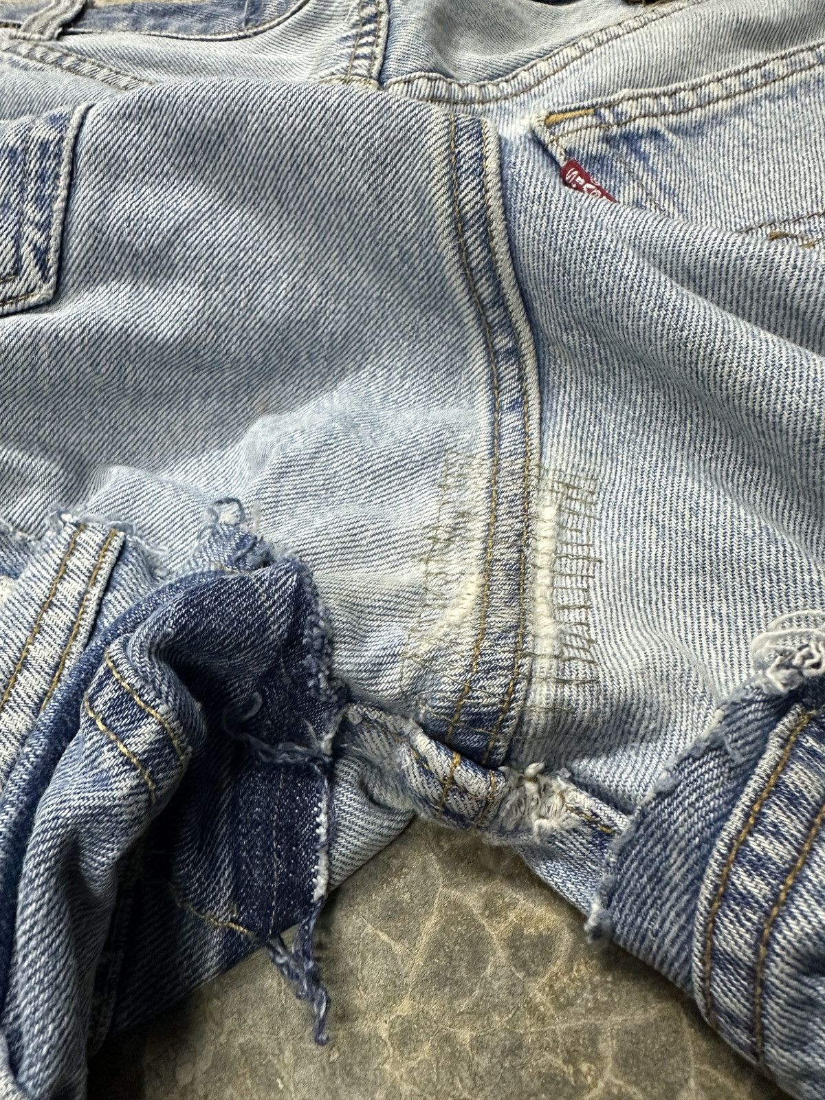 Levi's × Vintage Rare🔥Vintage Levi’s Patchwork Custom 90’s Jeans Size US 33 - 23 Thumbnail