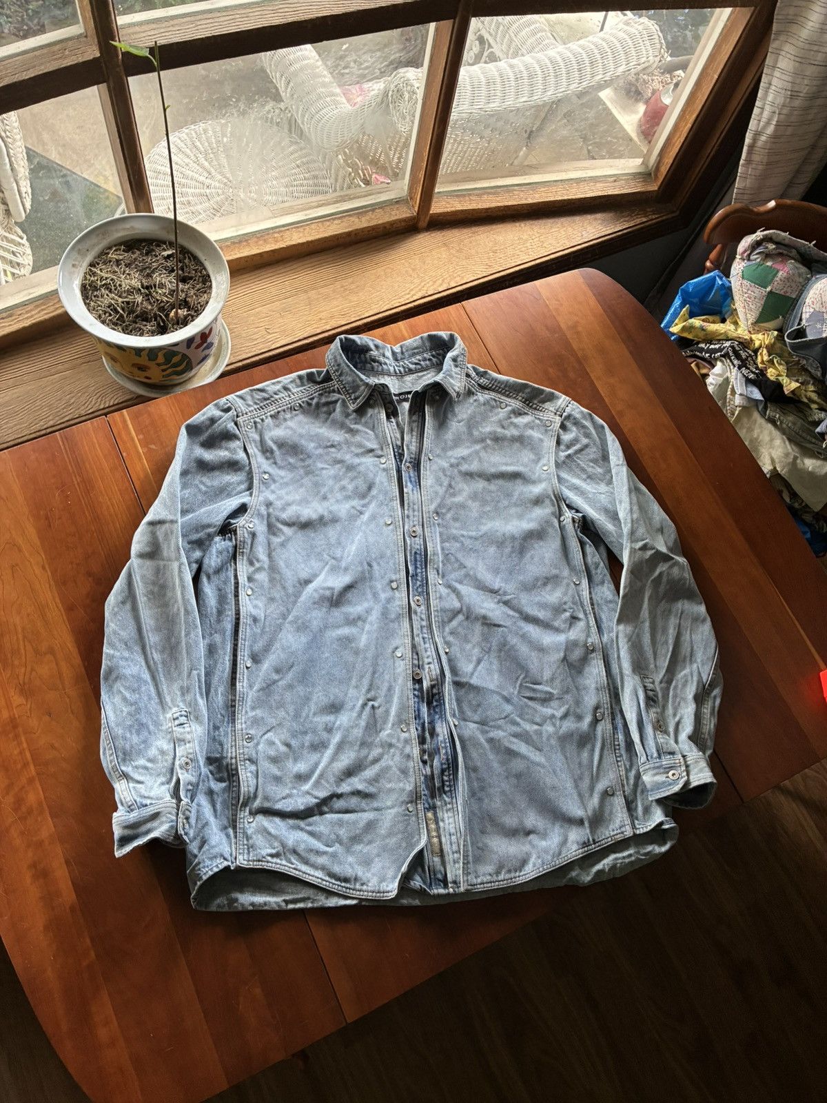 Y/Project Y Project denim snap shirt Size US XL / EU 56 / 4 - 1 Thumbnail