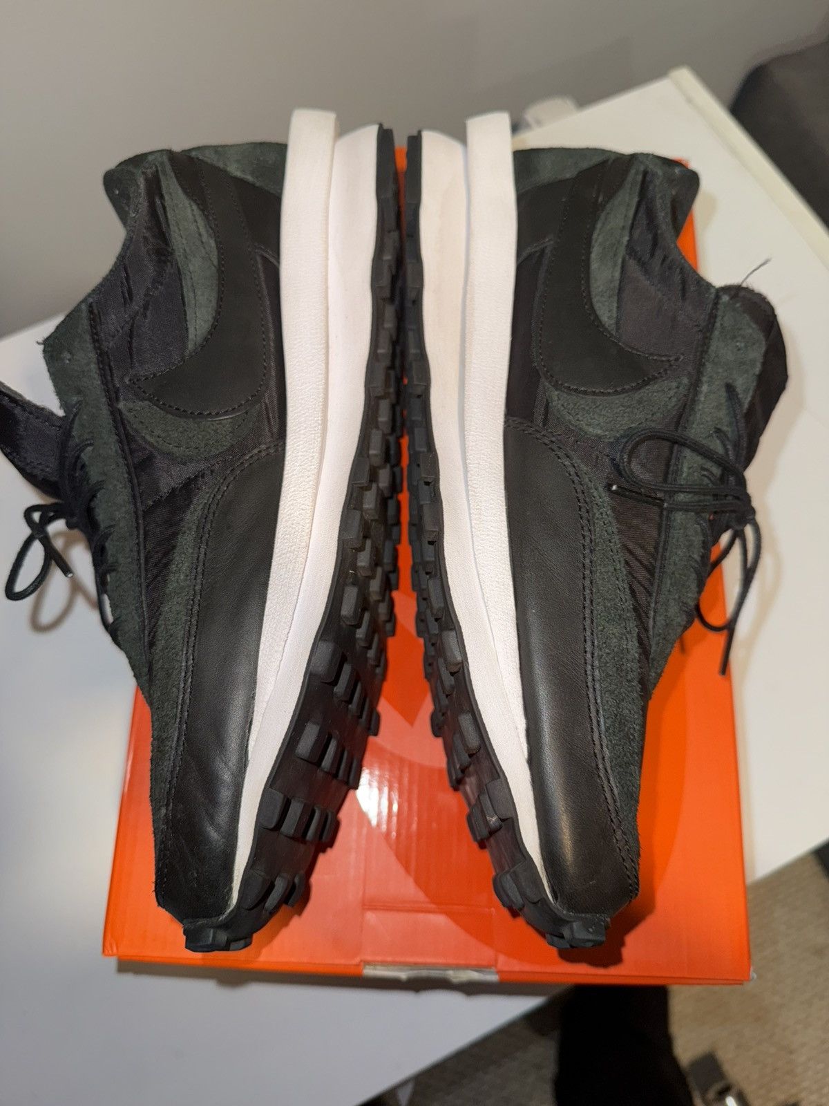 Nike × Sacai Nike Sacai LD Waffle Black Nylon Size US 12 / EU 45 - 8 Thumbnail