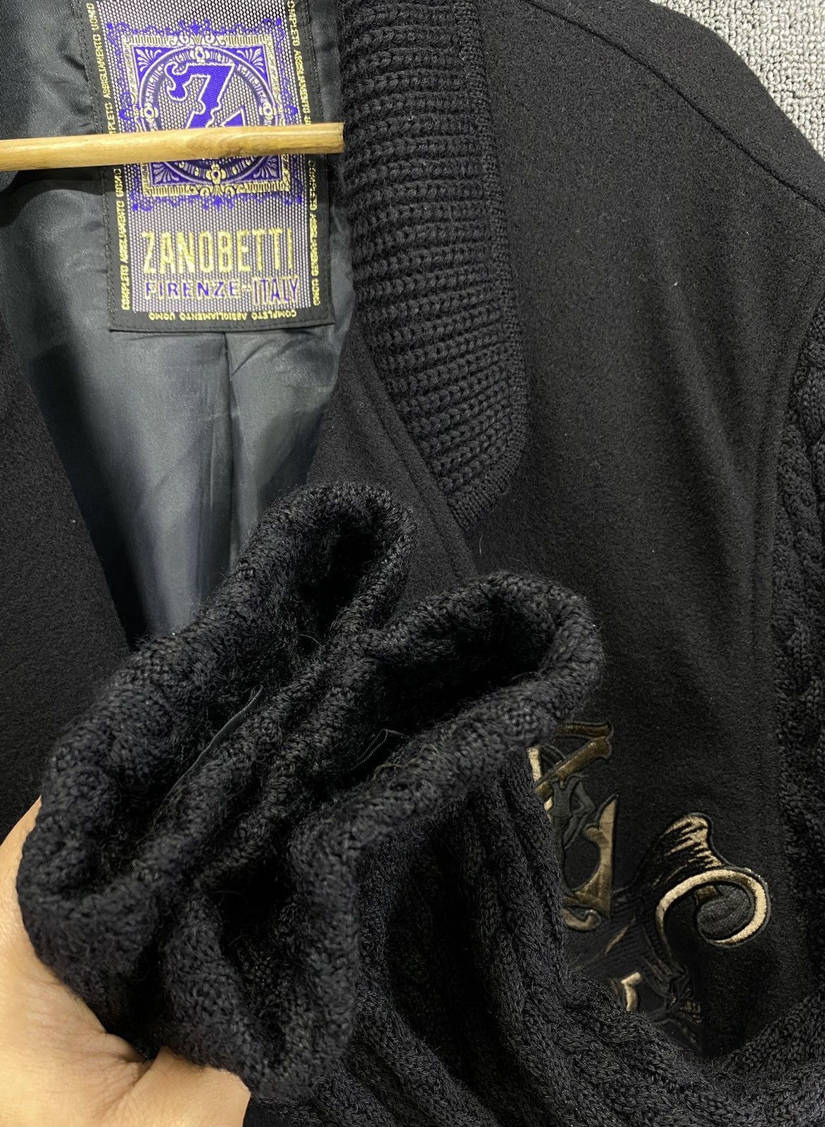 Japanese Brand Vintage Zanobetti Italia Wool Knitted Embroidery Coat Jacket Size XL / US 12-14 / IT 48-50 - 12 Thumbnail
