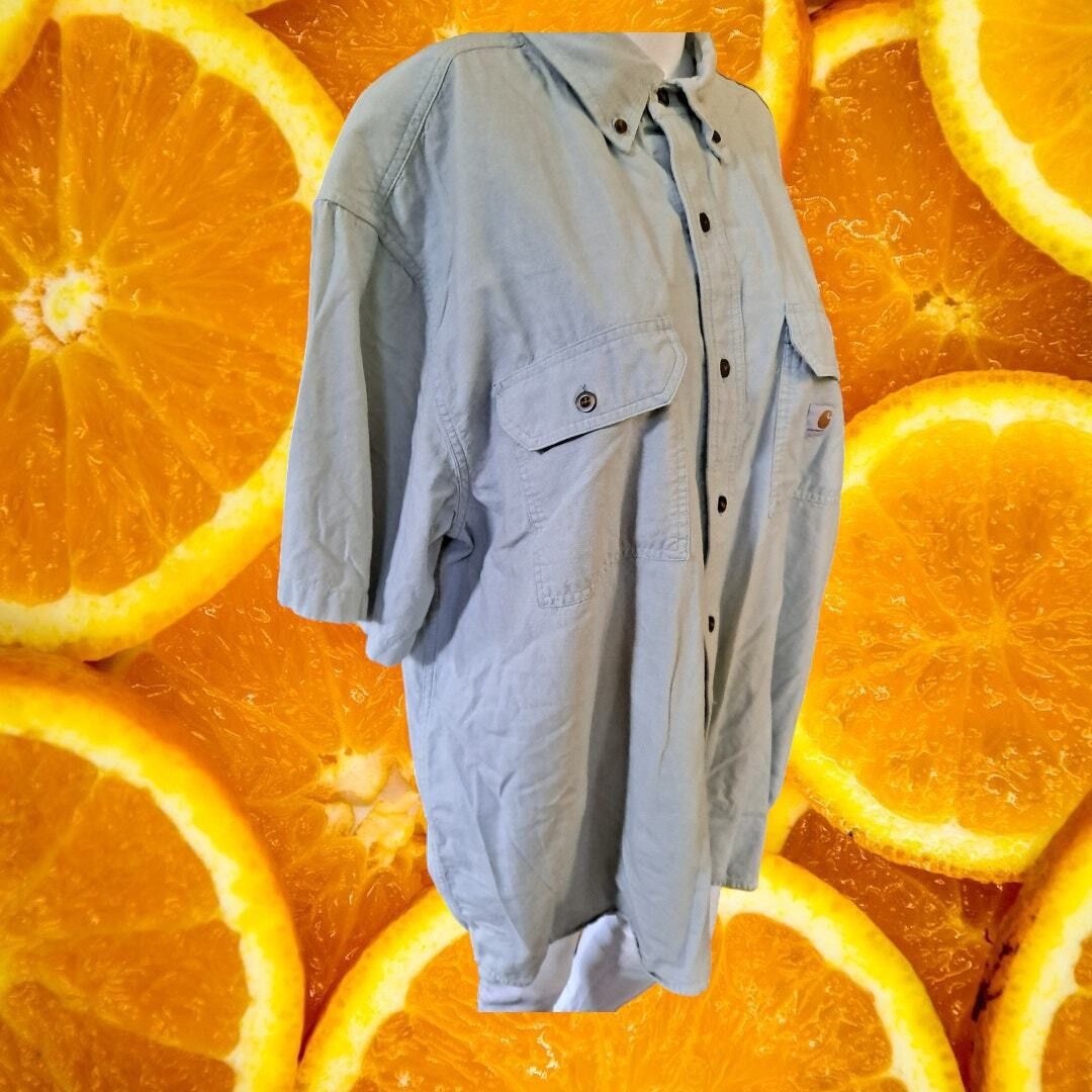 Carhartt Carhartt Loose Fit 2 Pocket Short Sleeve Tan Button Up Size Size US XL / EU 56 / 4 - 1 Thumbnail