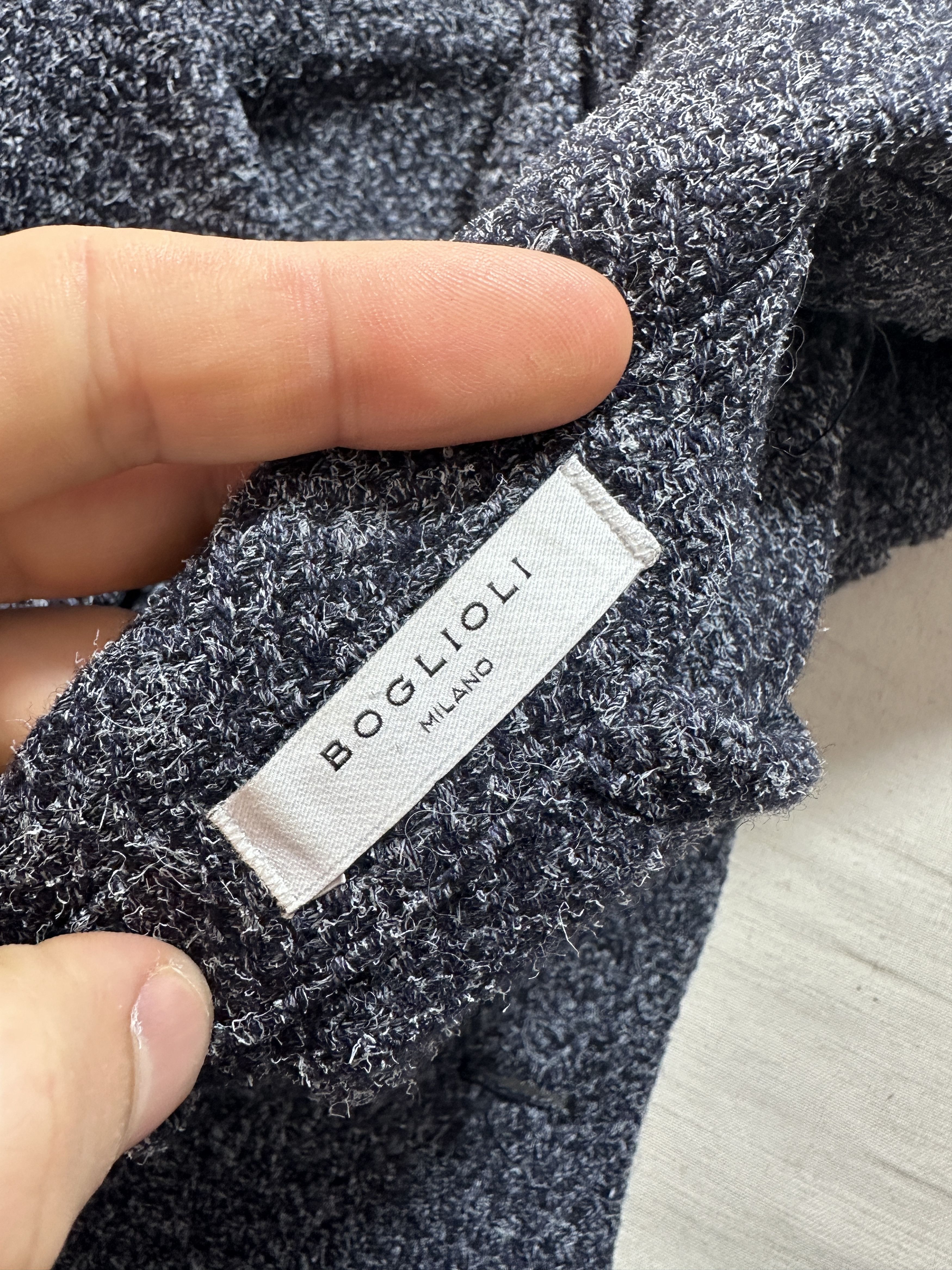 Boglioli Boglioli K-Jacket Bouclé Tweed 2 Button Patch Pockets 48R Size 48R - 5 Thumbnail