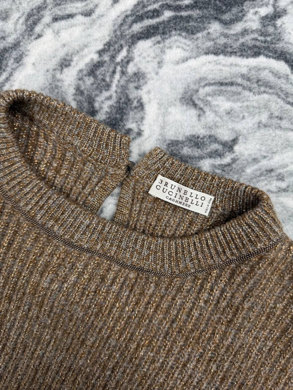 Brunello Cucinelli Brunello Cucinelli Sweater Cropped Silk/Cashmere/Viscose Size L / US 10 / IT 46 - 3 Thumbnail