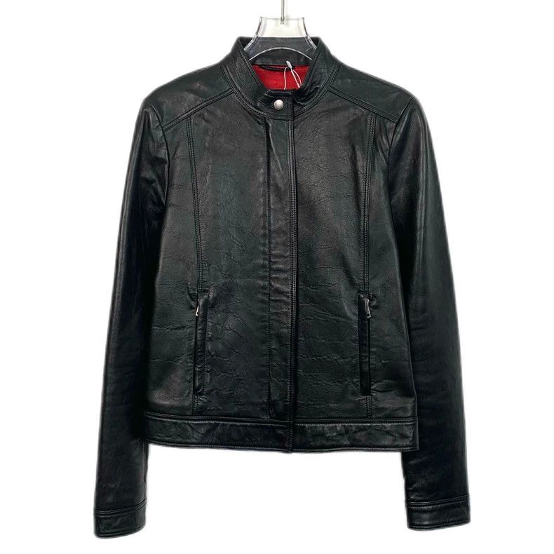 Gucci Gucci Black sheepskin stand-up collar long-sleeved leather Size US XS / EU 42 / 0 - 1 Thumbnail