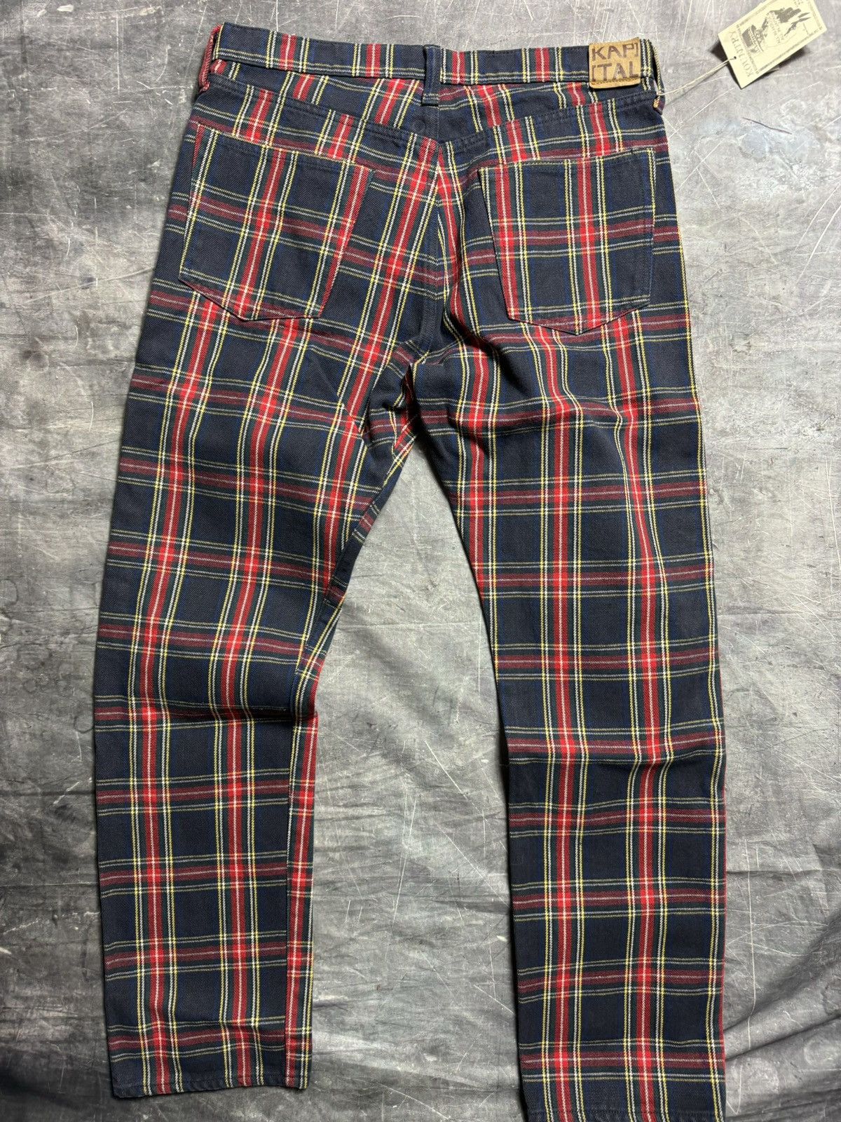 Kapital 11oz Tartan Check 5P Monkey Cisco Pants Size US 30 / EU 46 - 2 Thumbnail