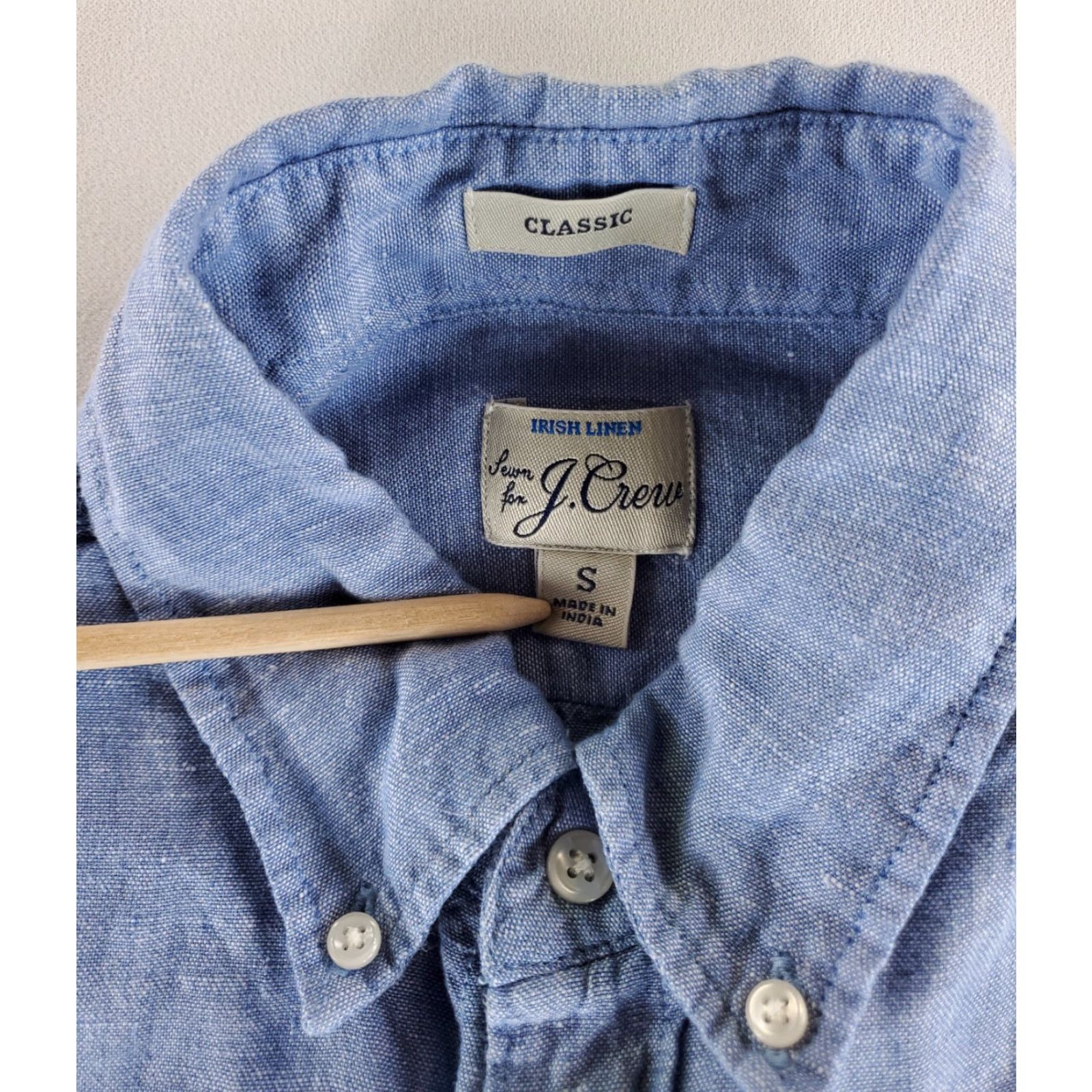 J.Crew J.CREW Shirt Short Sleeve Mens S Blue 100% Irish Linen Baird McNutt Button Down Holiday? Size US S / EU 44-46 / 1 - 2 Thumbnail