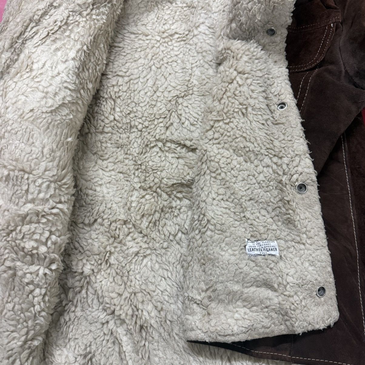 Towncraft Vintage 70s Jc Penny Suede Leather Jacket Sherpa Lining Size US L / EU 52-54 / 3 - 14 Thumbnail