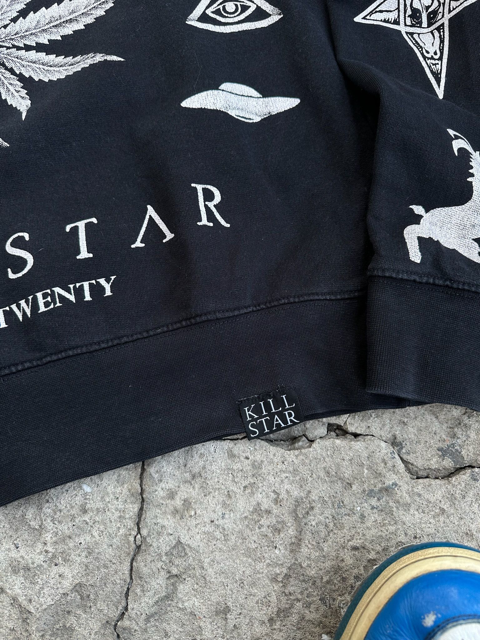 Killstar Killstar 666 alien weed overprinted sweatshirt marijuana Size US M / EU 48-50 / 2 - 4 Thumbnail