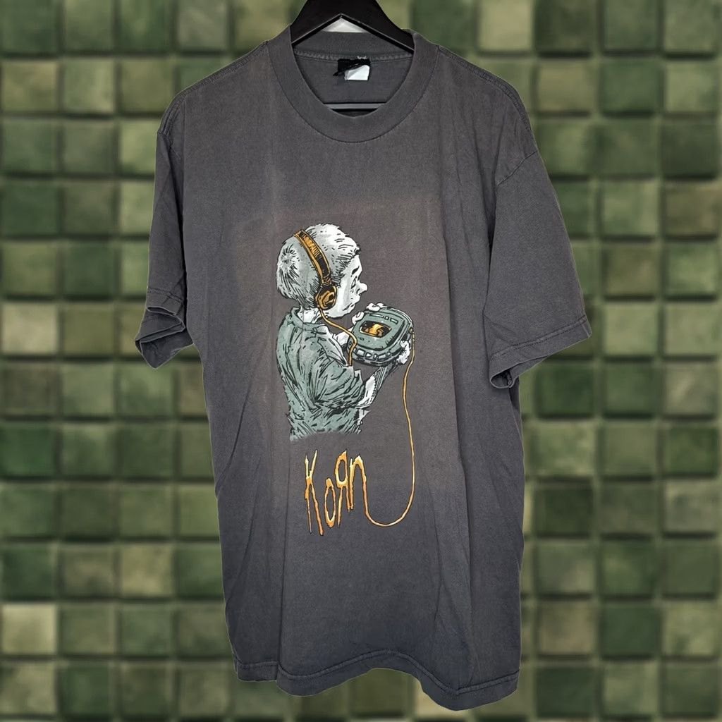 Vintage VINTAGE Giant Korn Follow the Leader T Shirt 1999 XL Gray Cotton Crew Neck Short Sleeve Men Tee XL 90s Band Tour Two Sided Front Back Printed US Made Size US XL / EU 56 / 4 - 1 Thumbnail