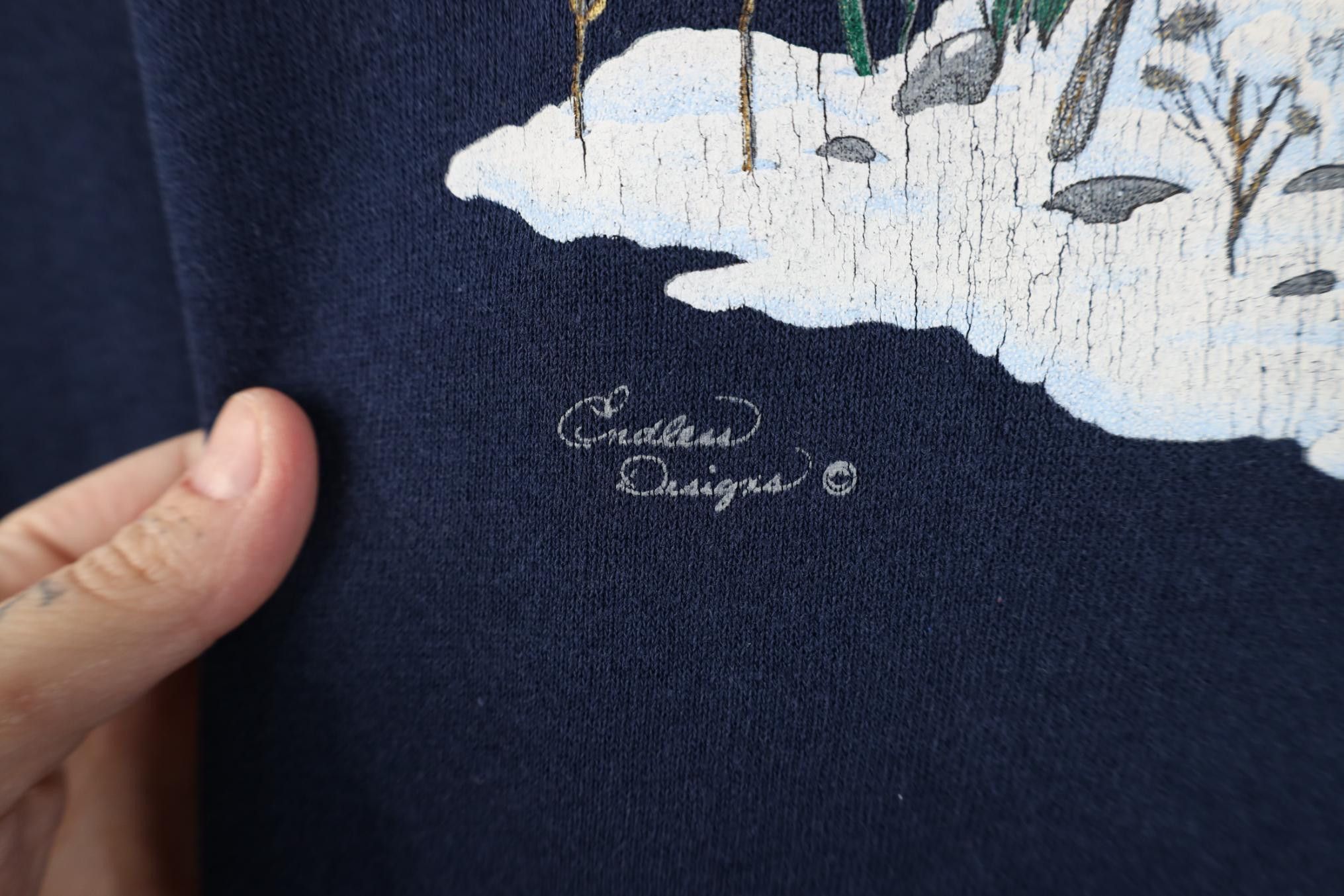 Vintage Vintage 90s Streetwear Birds Rabbit Sweatshirt Blue USA Size XL / US 12-14 / IT 48-50 - 6 Thumbnail