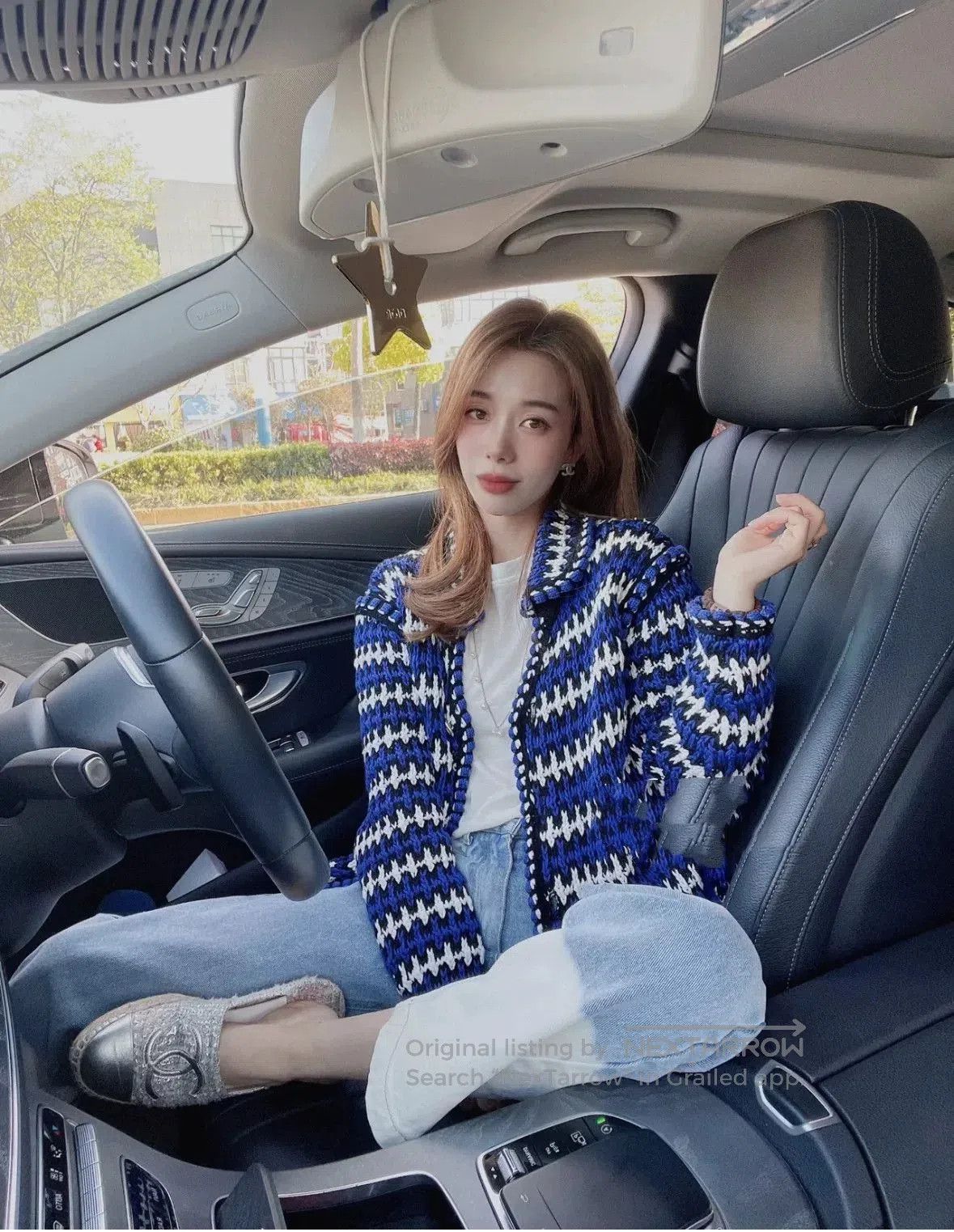 Chanel Chanel 21C Blue White Stripe Cardigan. Size US M / EU 48-50 / 2 - 3 Thumbnail