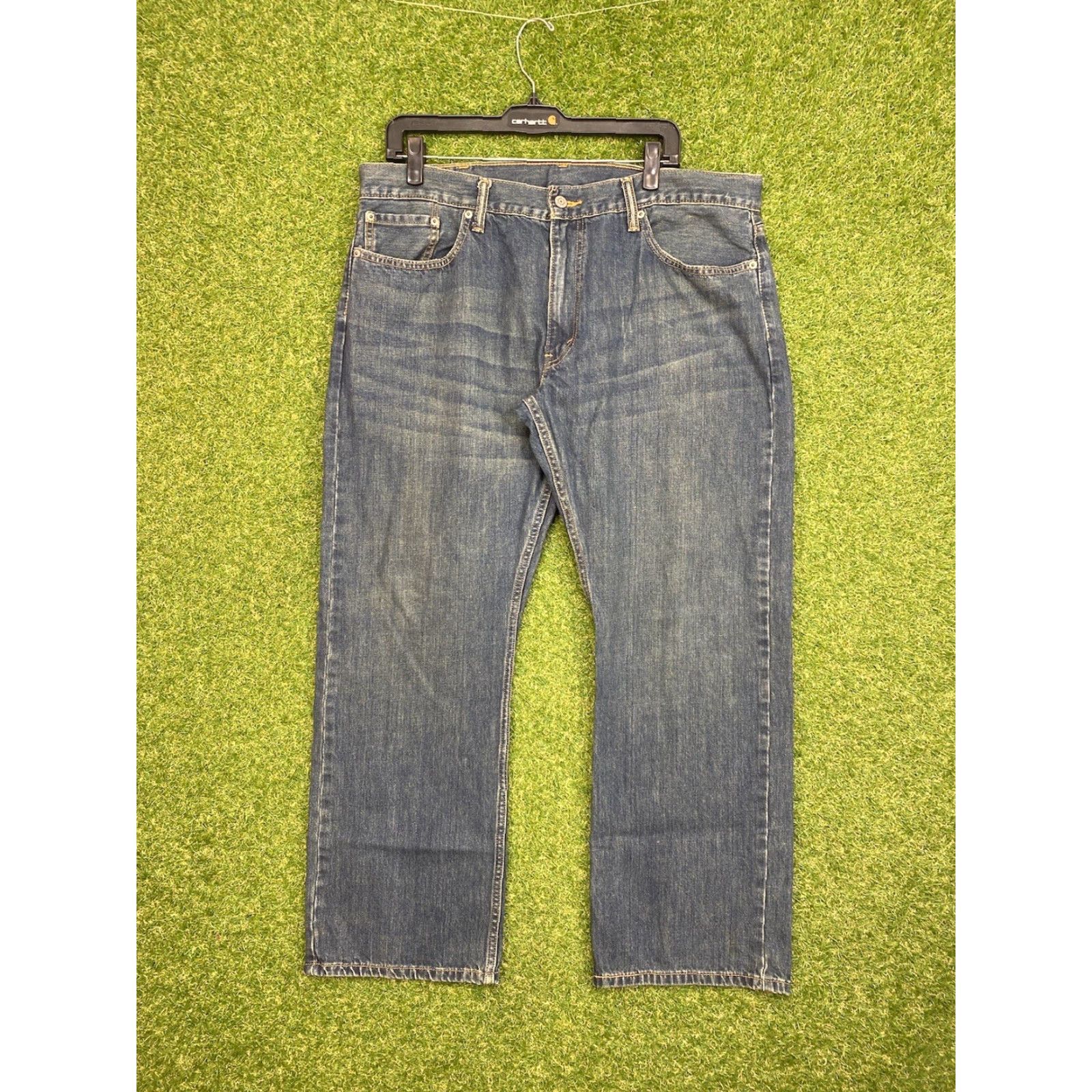 Levi's VINTAGE Levis 514 Jeans Mens 38x30 Slim Straight Whiskered Fade Dark Wash Casual Size US 38 / EU 54 - 2 Thumbnail