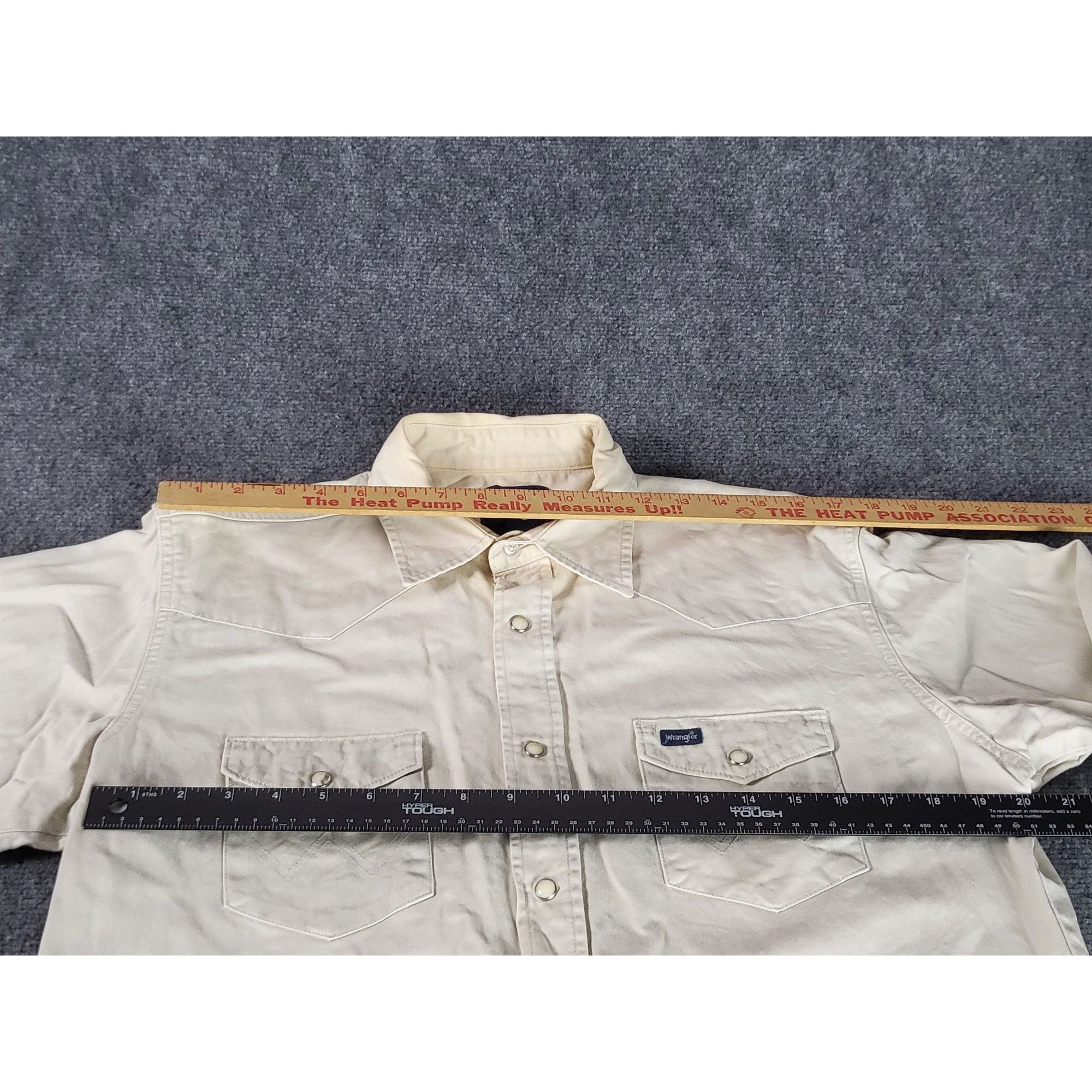 Wrangler Wrangler Pearl Snap Beige Shirt Men Sz XL Button Up Cowboy W Size US XL / EU 56 / 4 - 6 Thumbnail