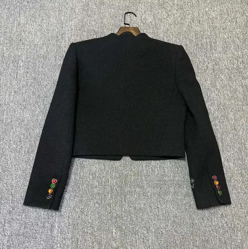 Other YSL Black Wool Women's Jacket for Spring and Autumn . Size M / US 6-8 / IT 42-44 - 2 Thumbnail