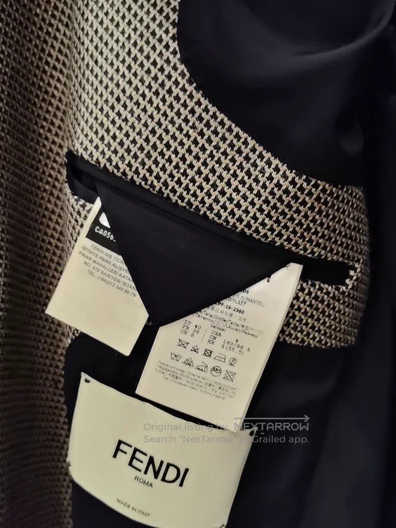 Fendi Fendi Tartan wool overcoat Size XS / US 0-2 / IT 36-38 - 2 Thumbnail