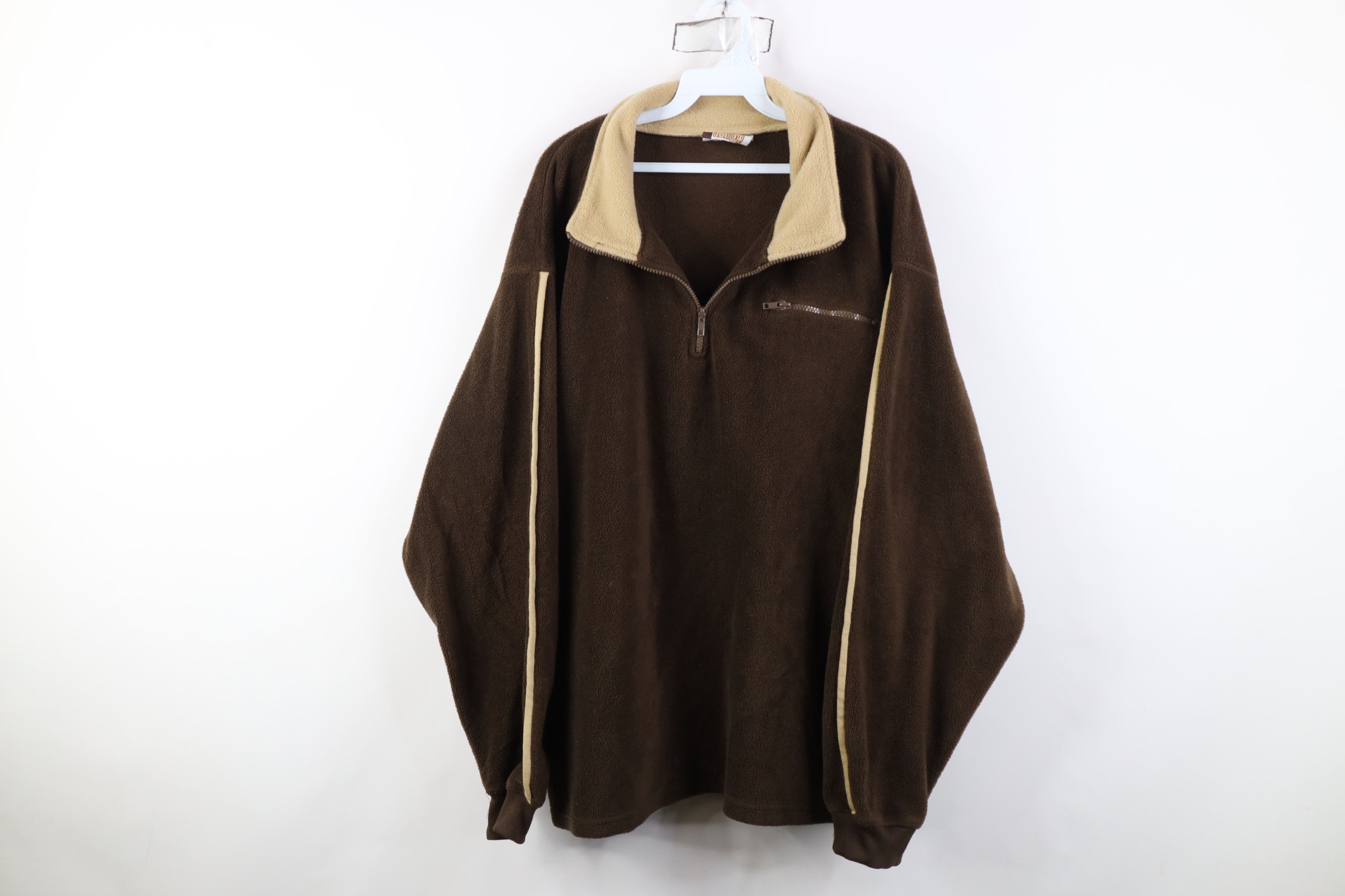 Vintage Vtg 90s Y2K Streetwear 1/4 Half Zip Fleece Pullover Sweater Size US XXL / EU 58 / 5 - 1 Thumbnail