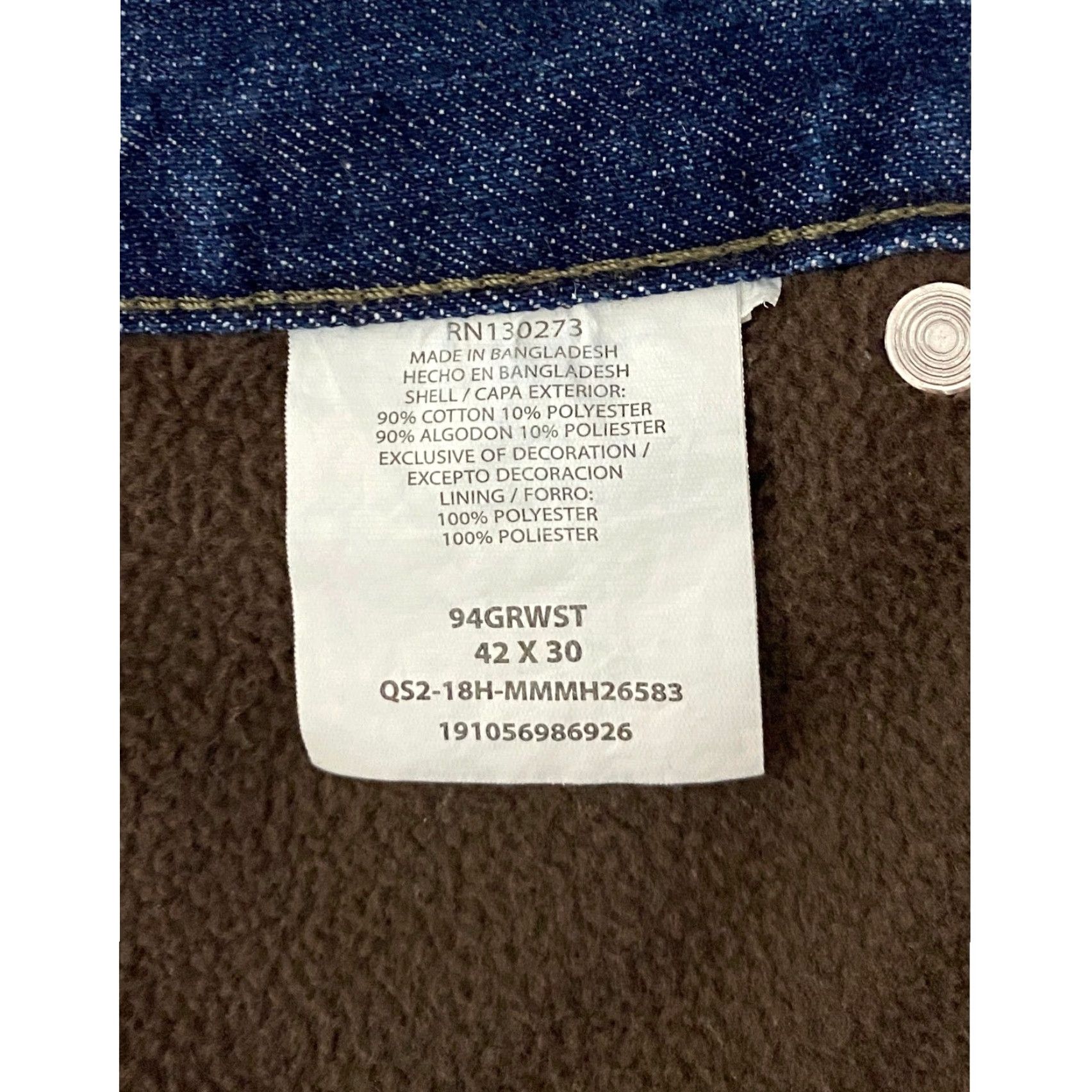 Wrangler Wrangler Carpenter Jeans Mens 42x30 Denim Fleece Lined Workwear Relaxed Size US 42 / EU 58 - 3 Thumbnail