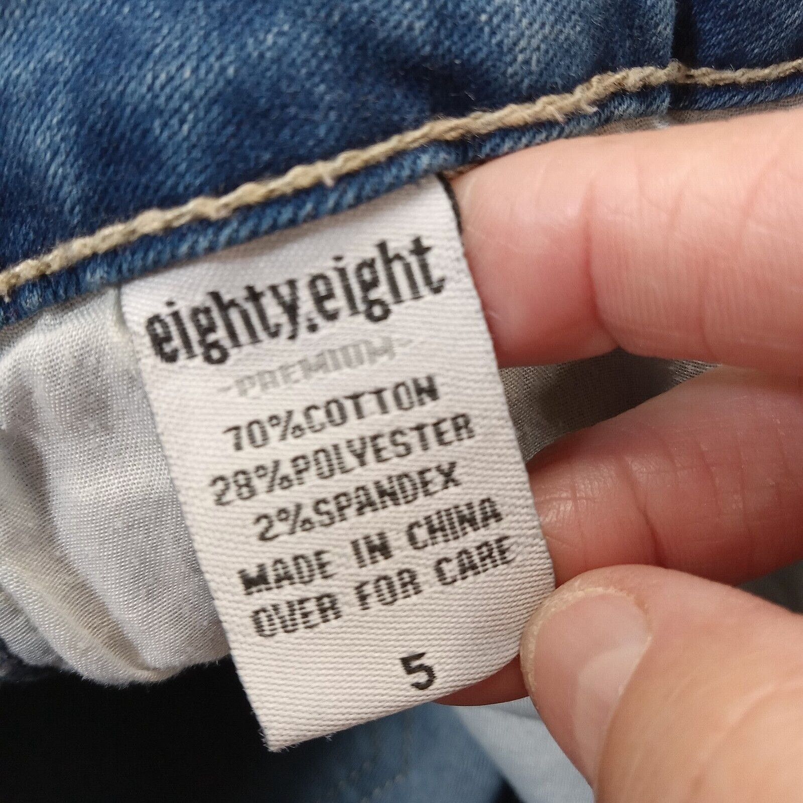 Eighty Eight Eighty Eight Premium Jeans 5 Stretch Skinny Distressed Denim Size 24" / US 00 / IT 34 - 6 Thumbnail