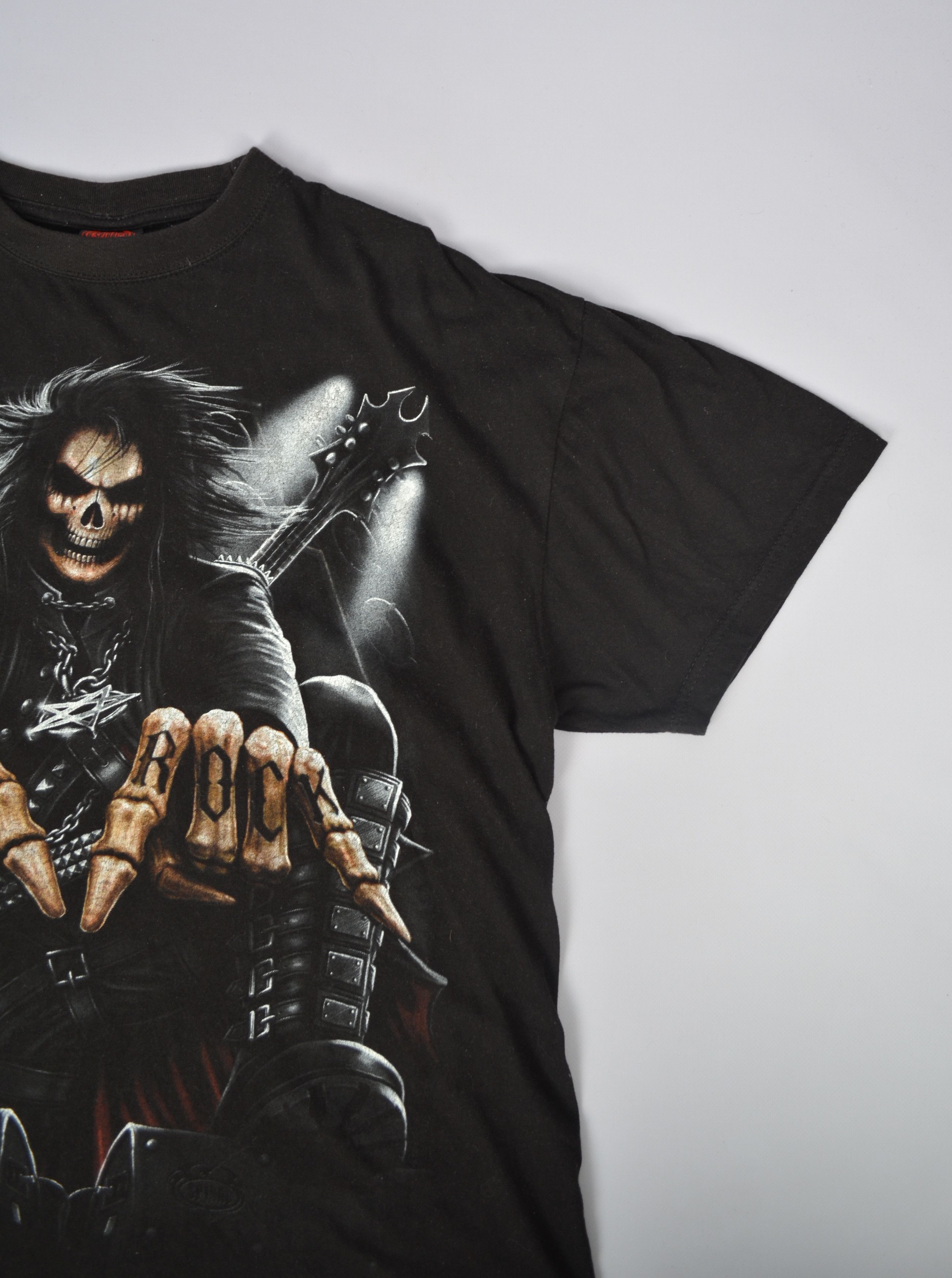 Vintage Spiral Hell Rock Skull Print t-shirt Size XL Vintage Size US XL / EU 56 / 4 - 4 Thumbnail