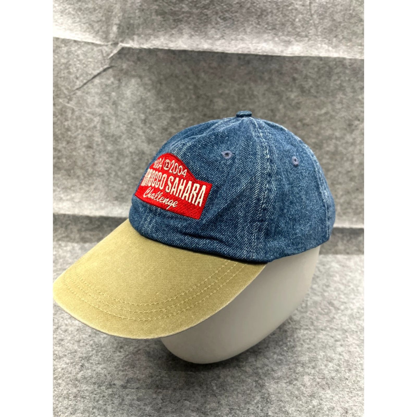Vintage Falcon Headwear Morocco Sahara Challenge 2004 Hat Cap Strap Back Adult OS Blue Denim Look Cotton Baseball Cap Unisex Adults OS Men Women Mens Womens Size ONE SIZE - 4 Thumbnail