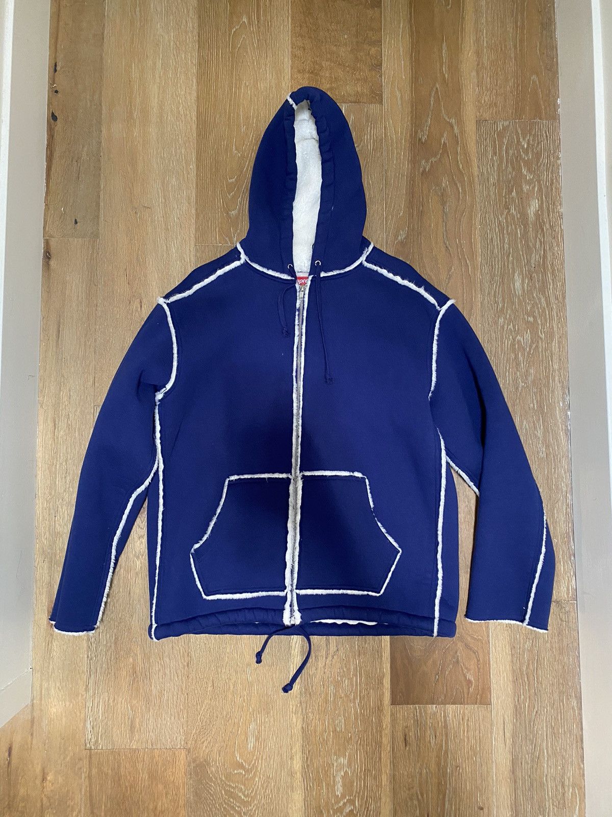 Supreme Supreme F/W 21 blue Faux Shearling Hooded Jacket Size US M / EU 48-50 / 2 - 3 Thumbnail