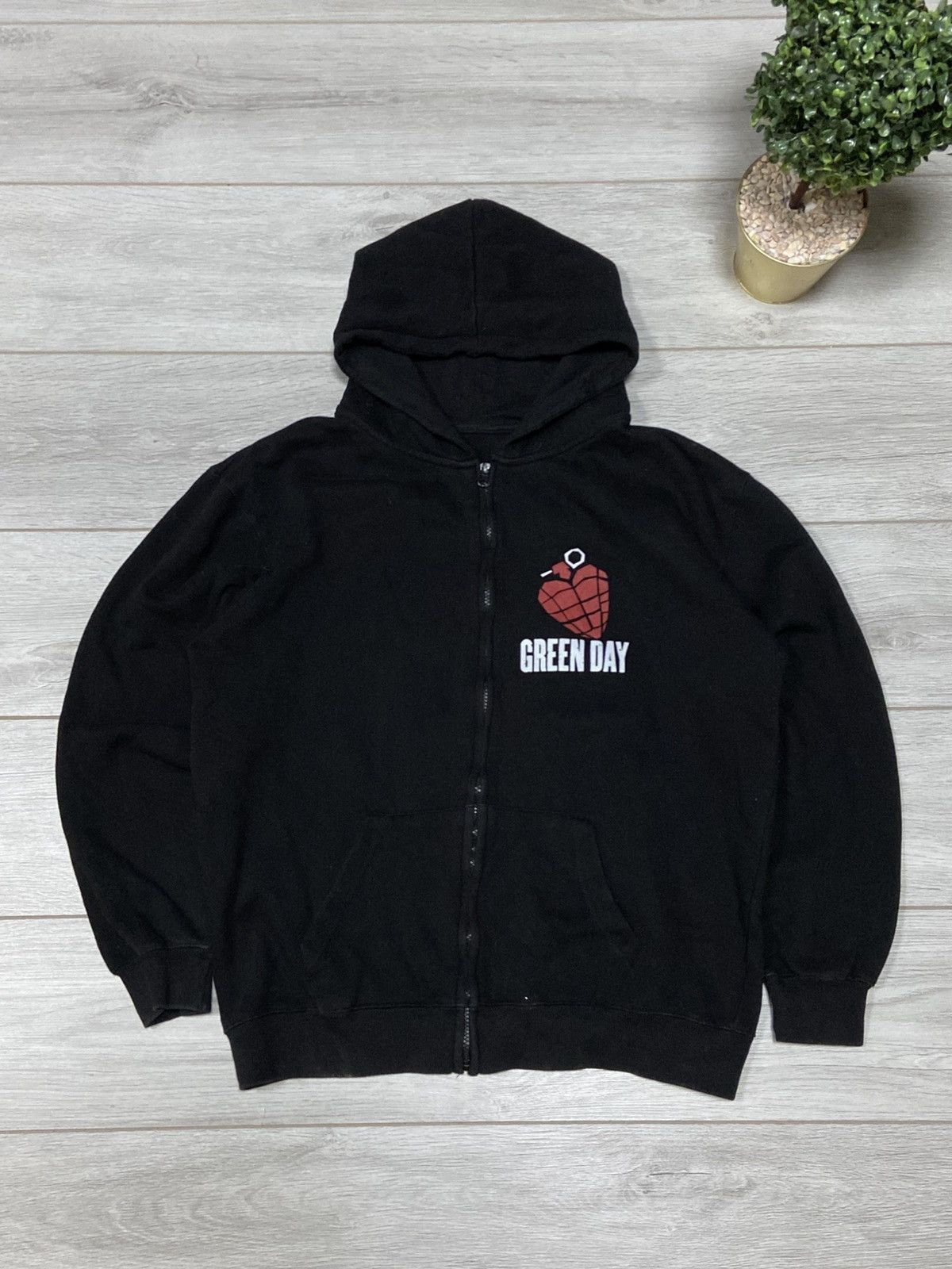 Band Tees Vintage Green Day zip Hoodie American Idiot Size US L / EU 52-54 / 3 - 2 Thumbnail