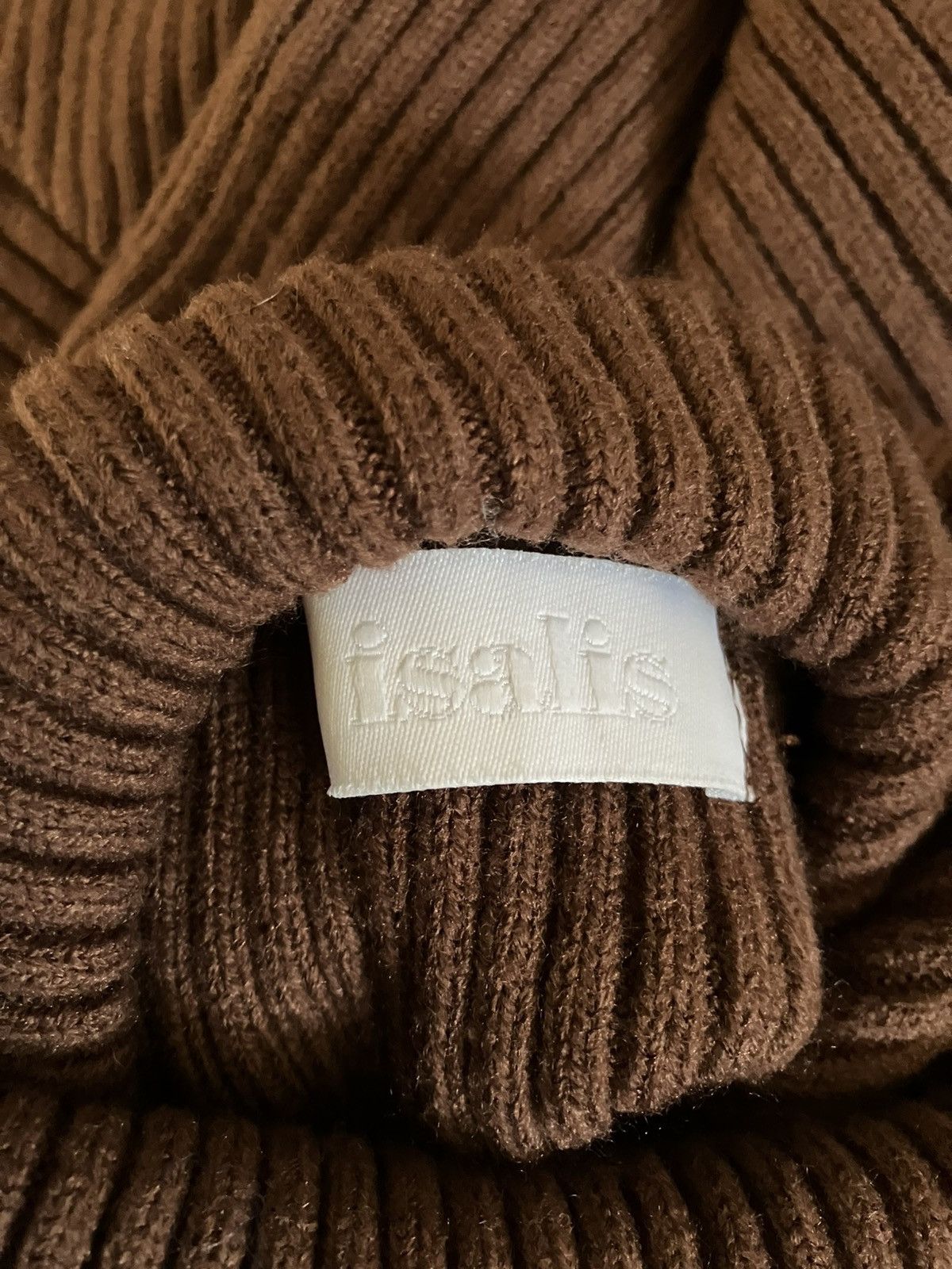 Other Isails Brown Ribbed Turtleneck Cropped Knit Sweater Size M Size M / US 6-8 / IT 42-44 - 6 Thumbnail