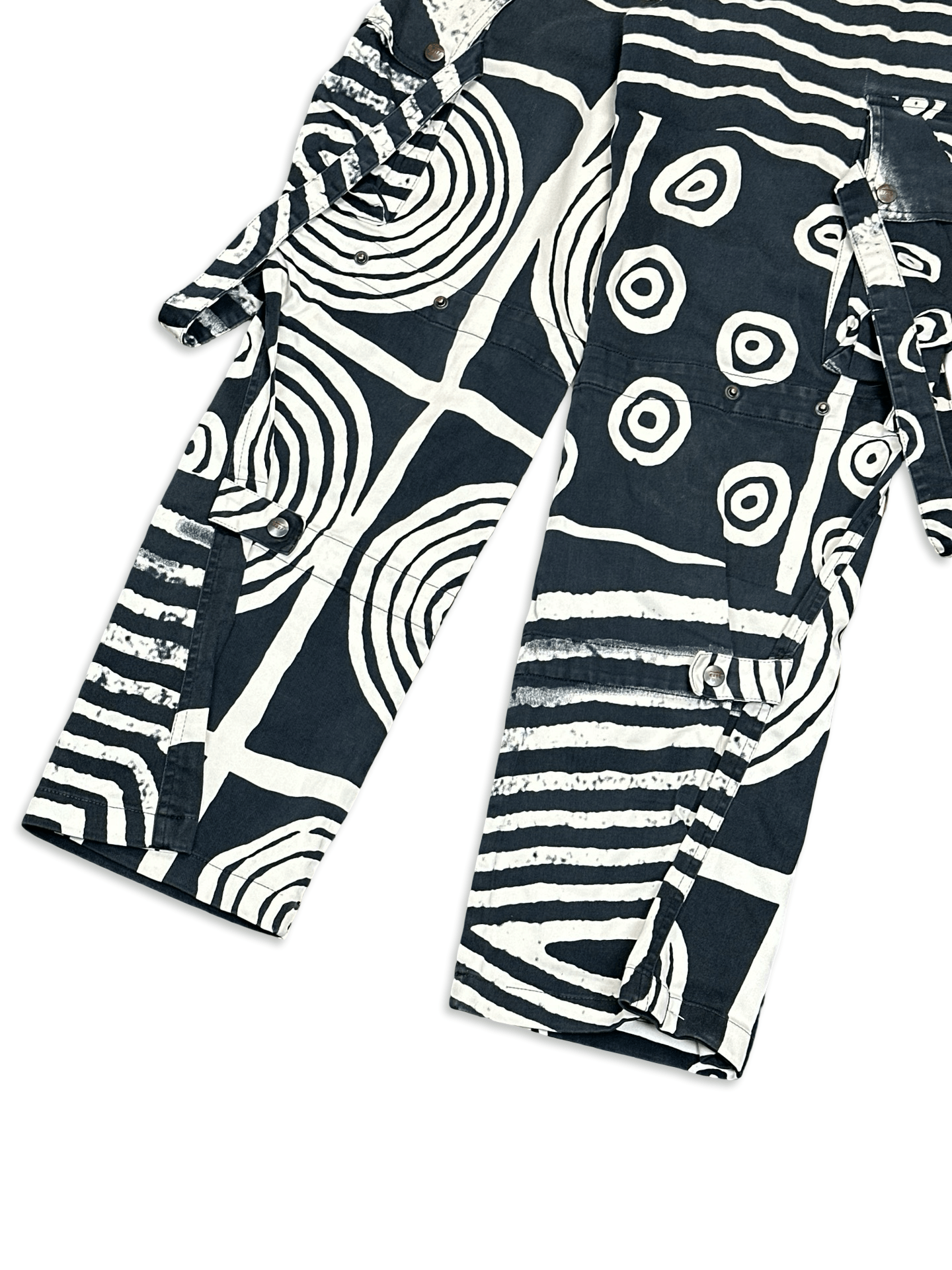 Japanese Brand Exte printed multipocket cargo bandage designer pants Size US 28 / EU 44 - 7 Thumbnail
