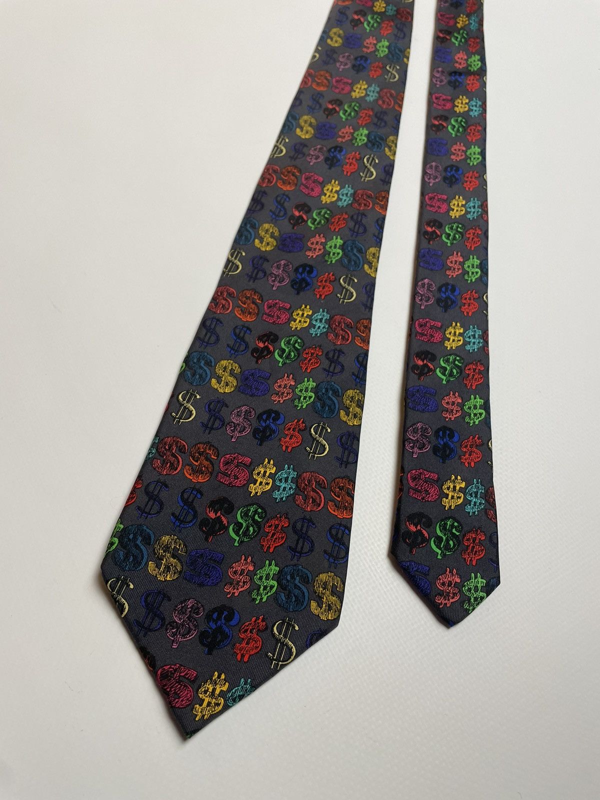 Andy Warhol Vintage Andy Warhol 1995 Dollar Printed Silk Tie Size ONE SIZE - 5 Thumbnail