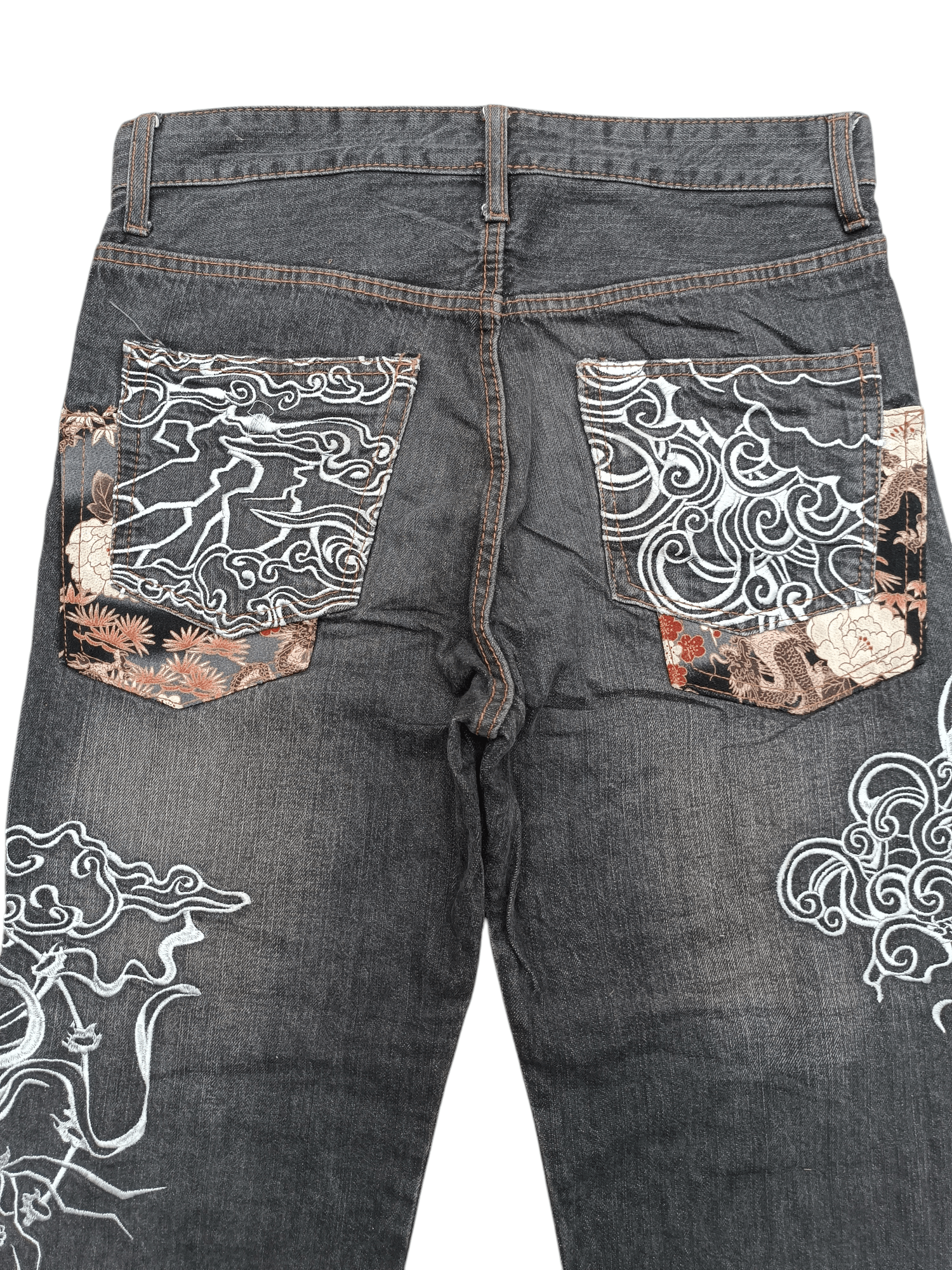 Japanese Brand × Kamakura × Tornado Mart RARE Japanese Brand Masai Dragon Embroidery Floral Denim Size US 32 / EU 48 - 20 Thumbnail