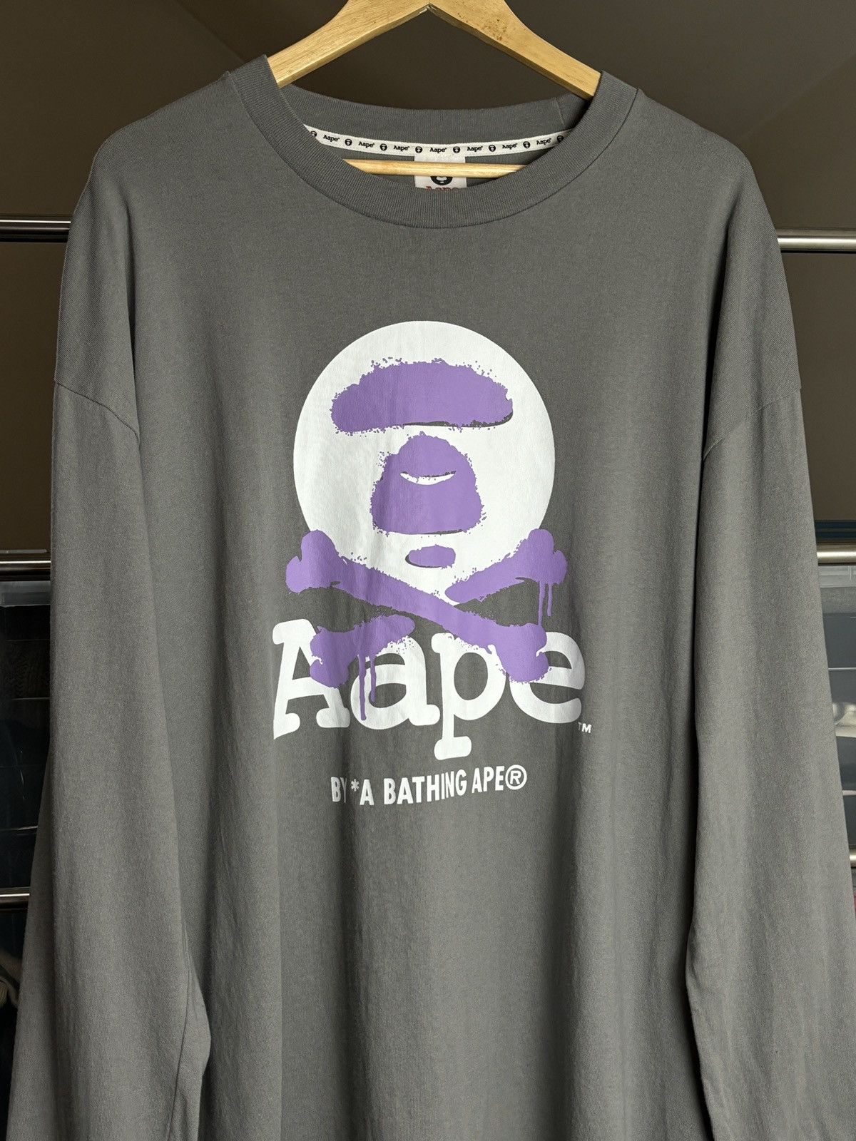 Aape Aape A Bathing Ape Long Sleeve Japanese Rare T-Shirt Size US XXL / EU 58 / 5 - 2 Thumbnail