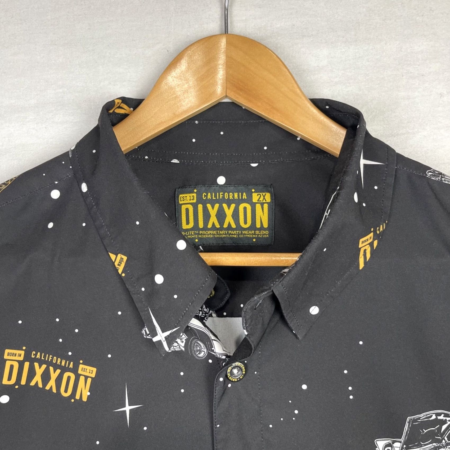 Vintage Dixxon Flannel Co. Shirt Mens 2XL Black California Lowrider D-Lite Short Sleeve Pocket Button-Up Collar-Down Classic All Seasons Pockets 2XL Mens Size US XXL / EU 58 / 5 - 4 Thumbnail