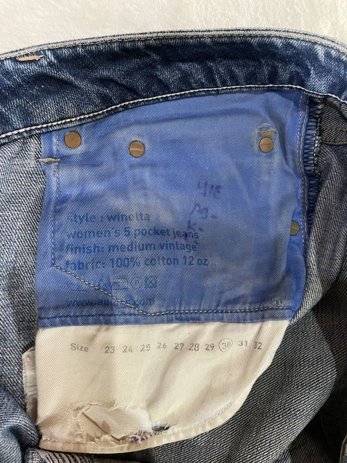 Adidas Vintage Adidas Faded Distress Blue Denim Jeans Size US 33 - 7 Thumbnail