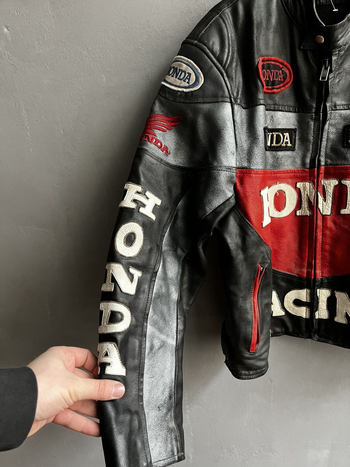 Vintage Honda Racing CBR Leather Jacket RARE ALL BLACK Size US M / EU 48-50 / 2 - 8 Thumbnail