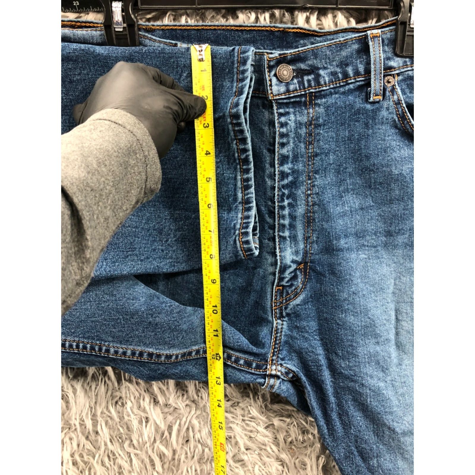 Levi's Levi's 505 Straight Jeans Mens Regular Belt Loops 40x30 Blue Medium Wash Denim 5-Pocket Size US 40 / EU 56 - 4 Thumbnail