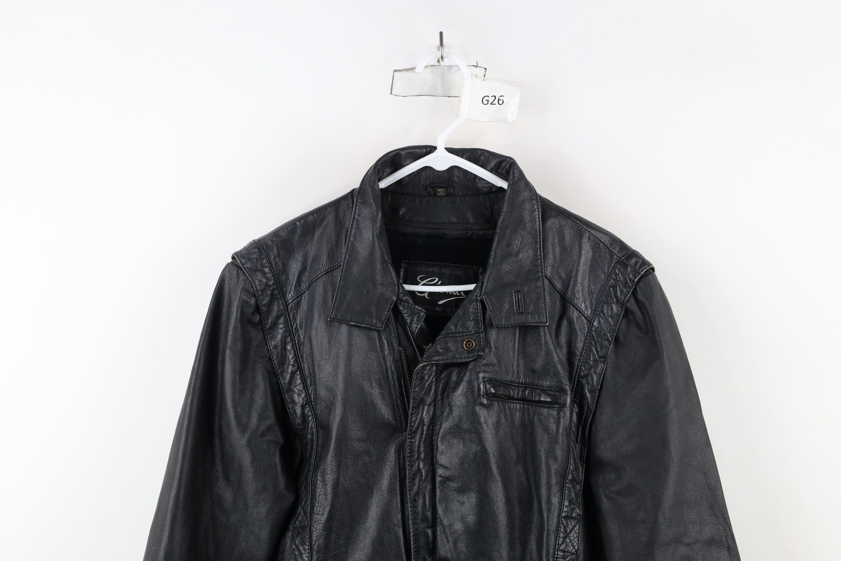 Vintage Vintage 80s 90s Streetwear Leather Cafe Racer Bomber Jacket Size US XXL / EU 58 / 5 - 2 Thumbnail