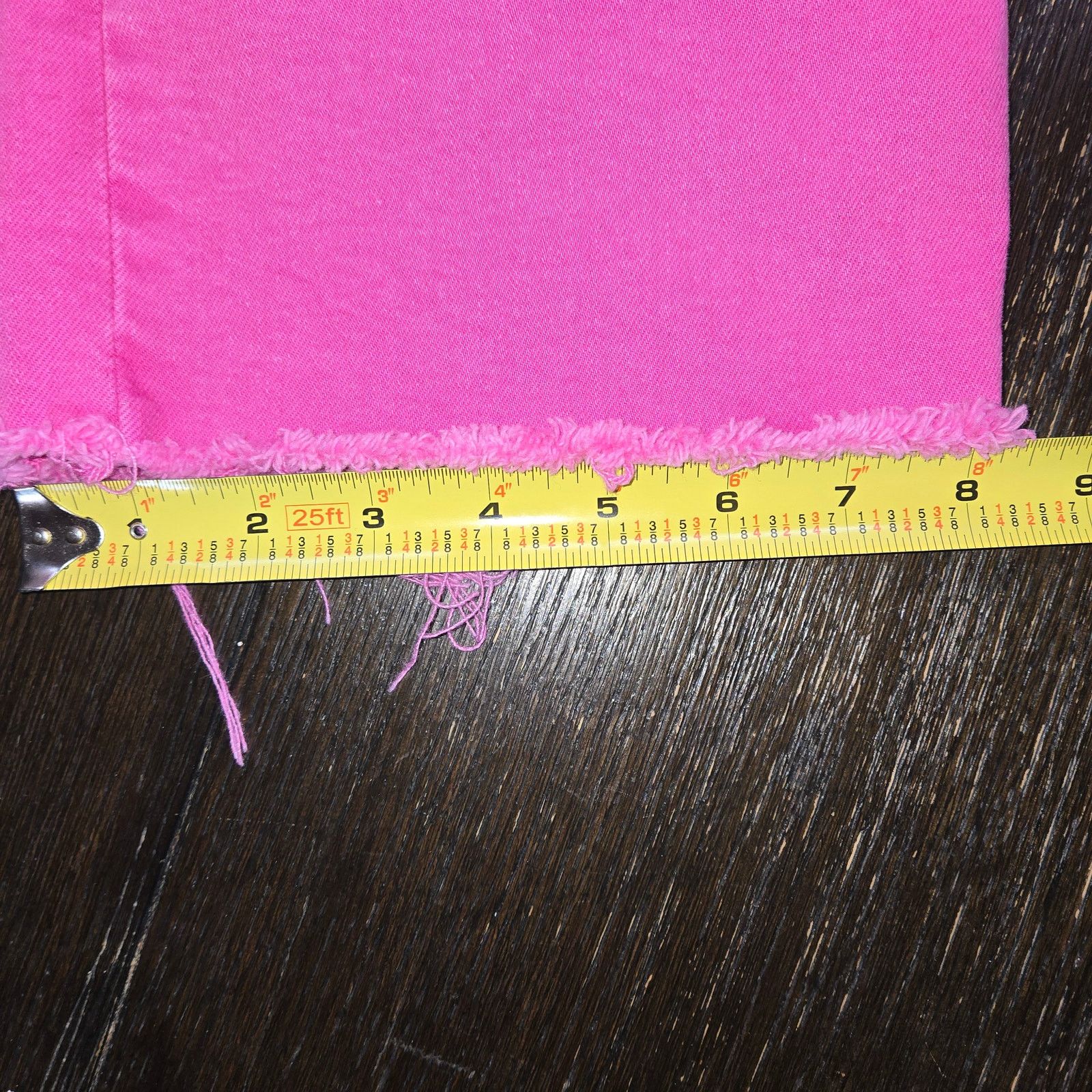 Zara Zara Size 14 Women's Bright Hot Pink Frayed Hem High Rise Size 36" / US 14 / IT 50 - 10 Thumbnail